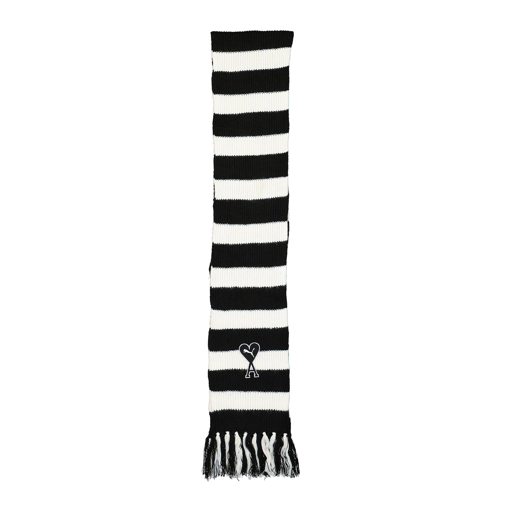 Puma AMI x Puma Scarf Puma Black - Puma White Scarves Close-up | Overkill