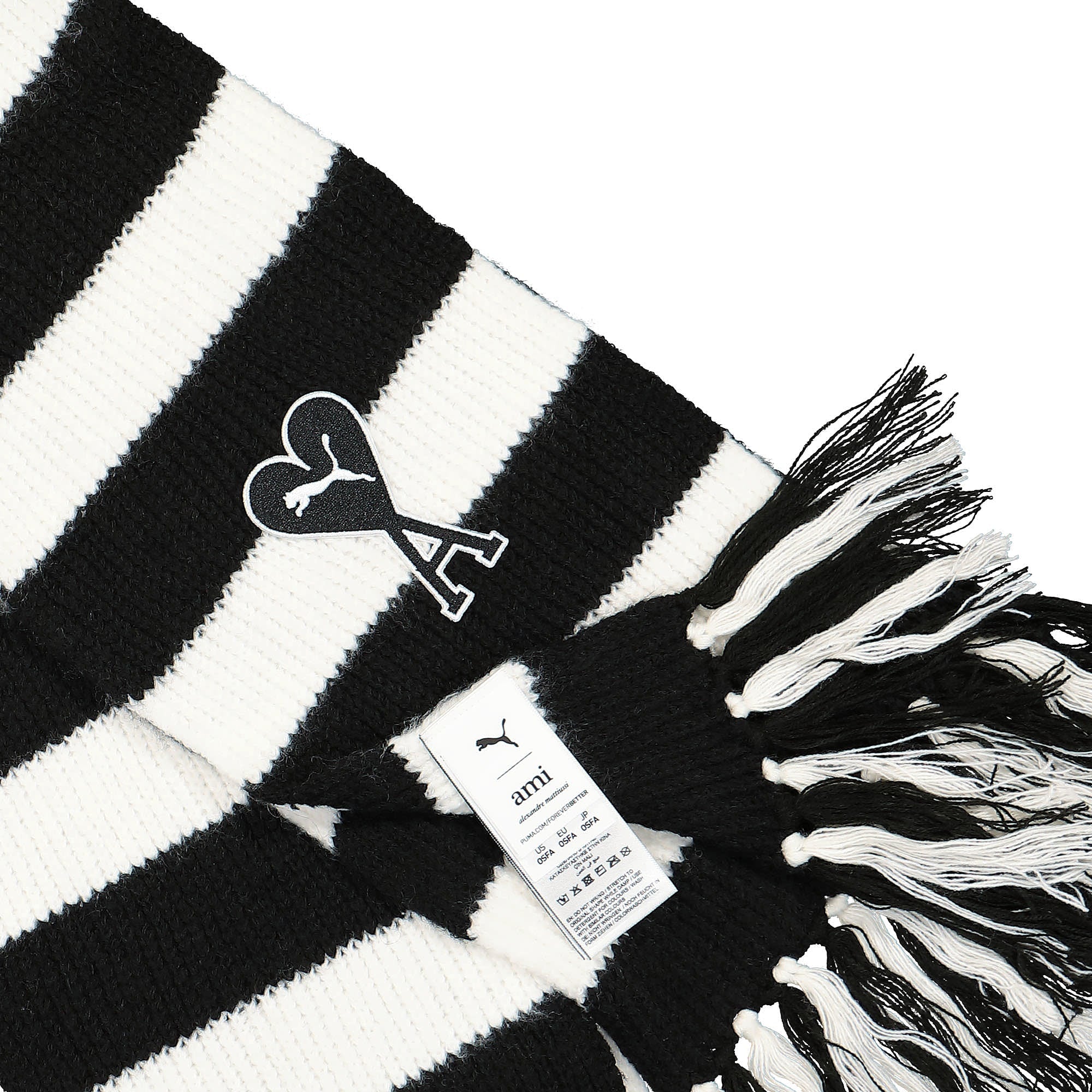 Puma AMI x Puma Scarf Puma Black - Puma White Scarves Detail view 1 | Overkill