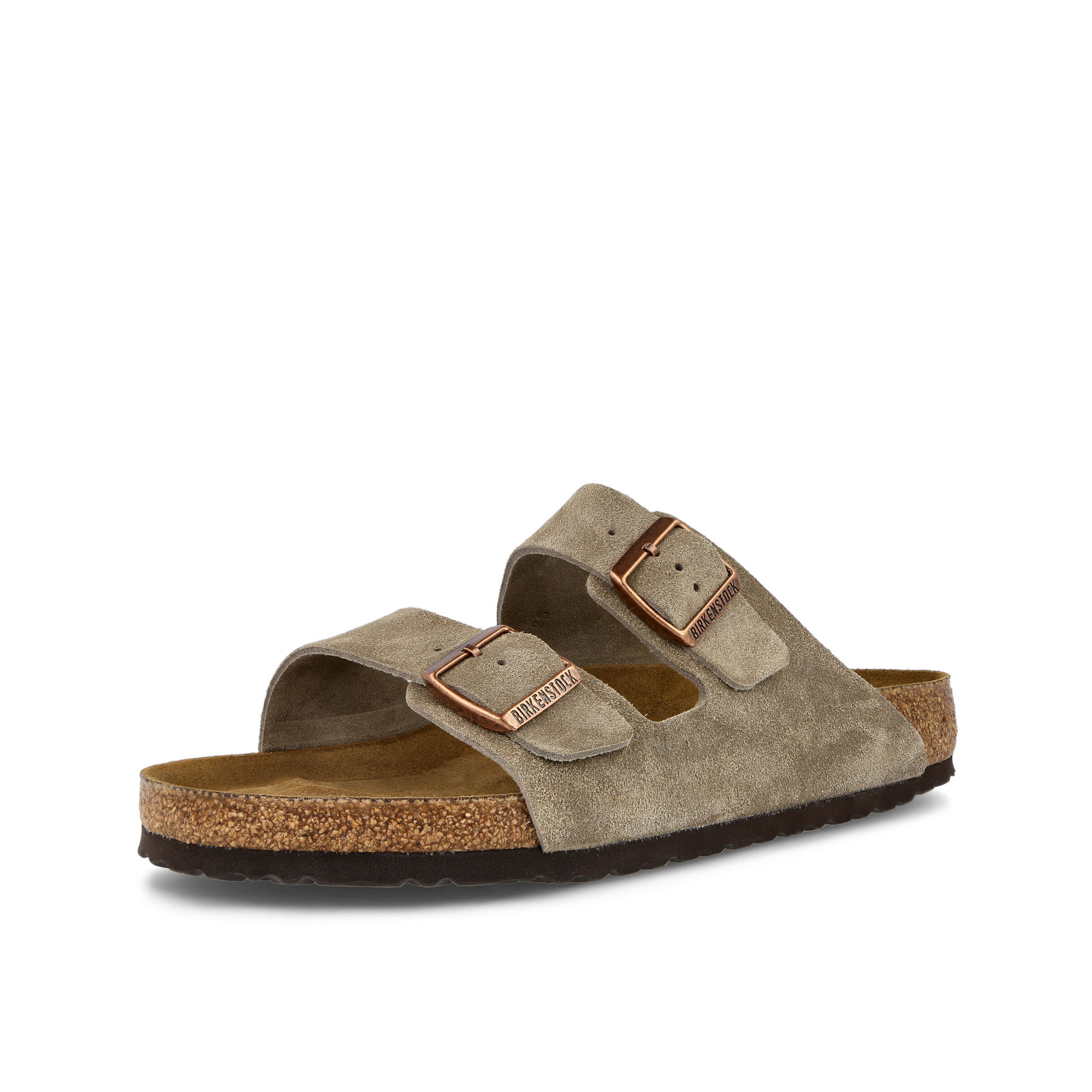 Birkenstock Arizona BS Taupe / Cork / Black Slides, Sandals & Slippers Close Up | Overkill