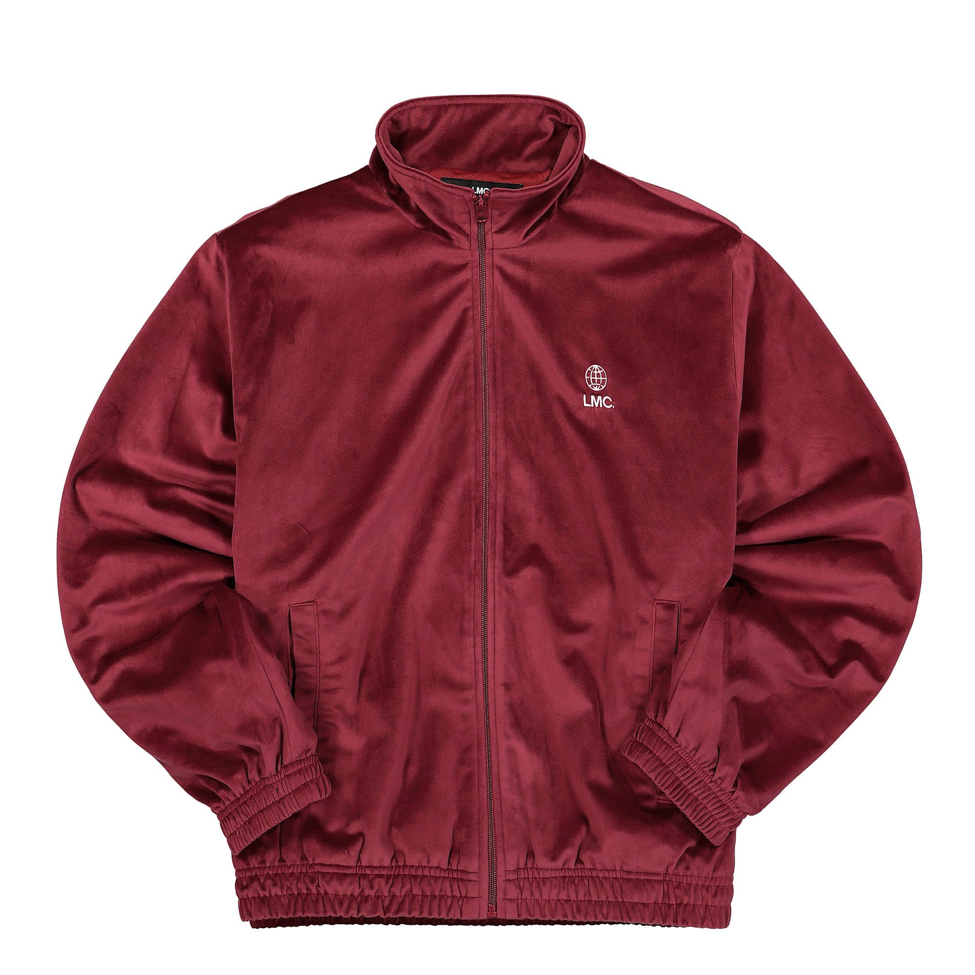 LMC OG Globe Velour Track Top Burgundy Track Jackets 0LM21FJK110 | Overkill