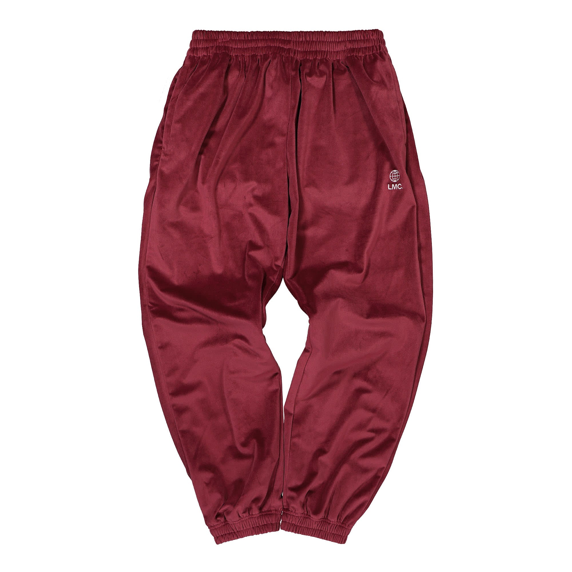 LMC OG Globe Velour Pants Burgundy Sweat & Track Pants 0LM21FPT104 | Overkill