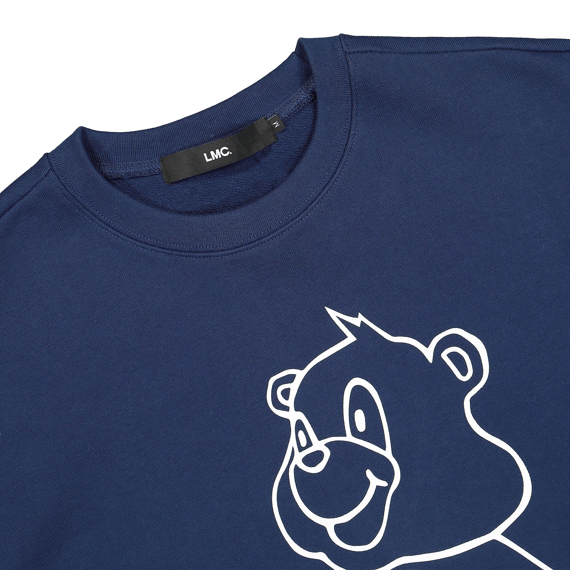 LMC Candle Bear Sweatshirt Navy Sweatshirts Close-up | Overkill