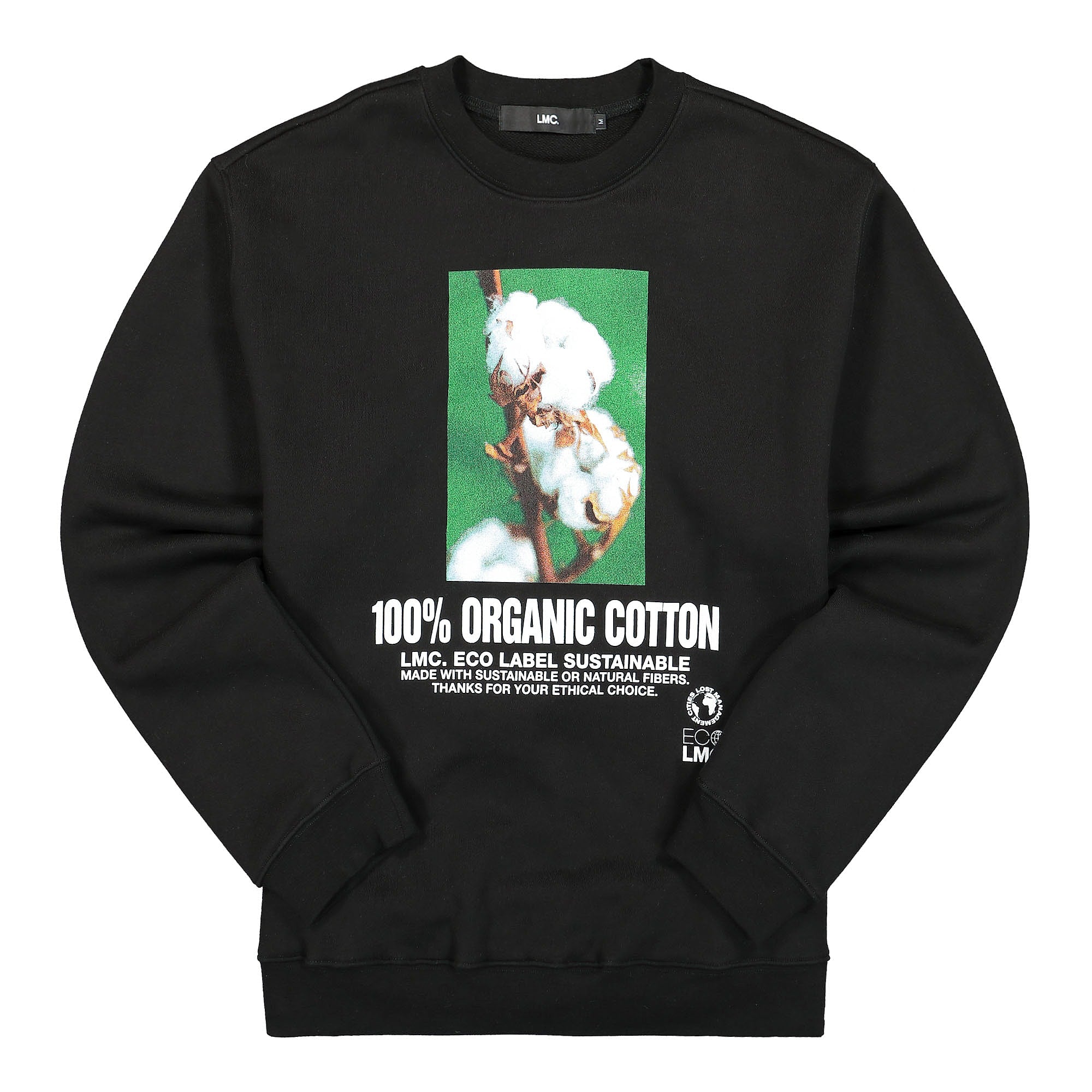 LMC 100PCT Organic Sweatshirt Black Sweatshirts 0LM21FSW117 | Overkill