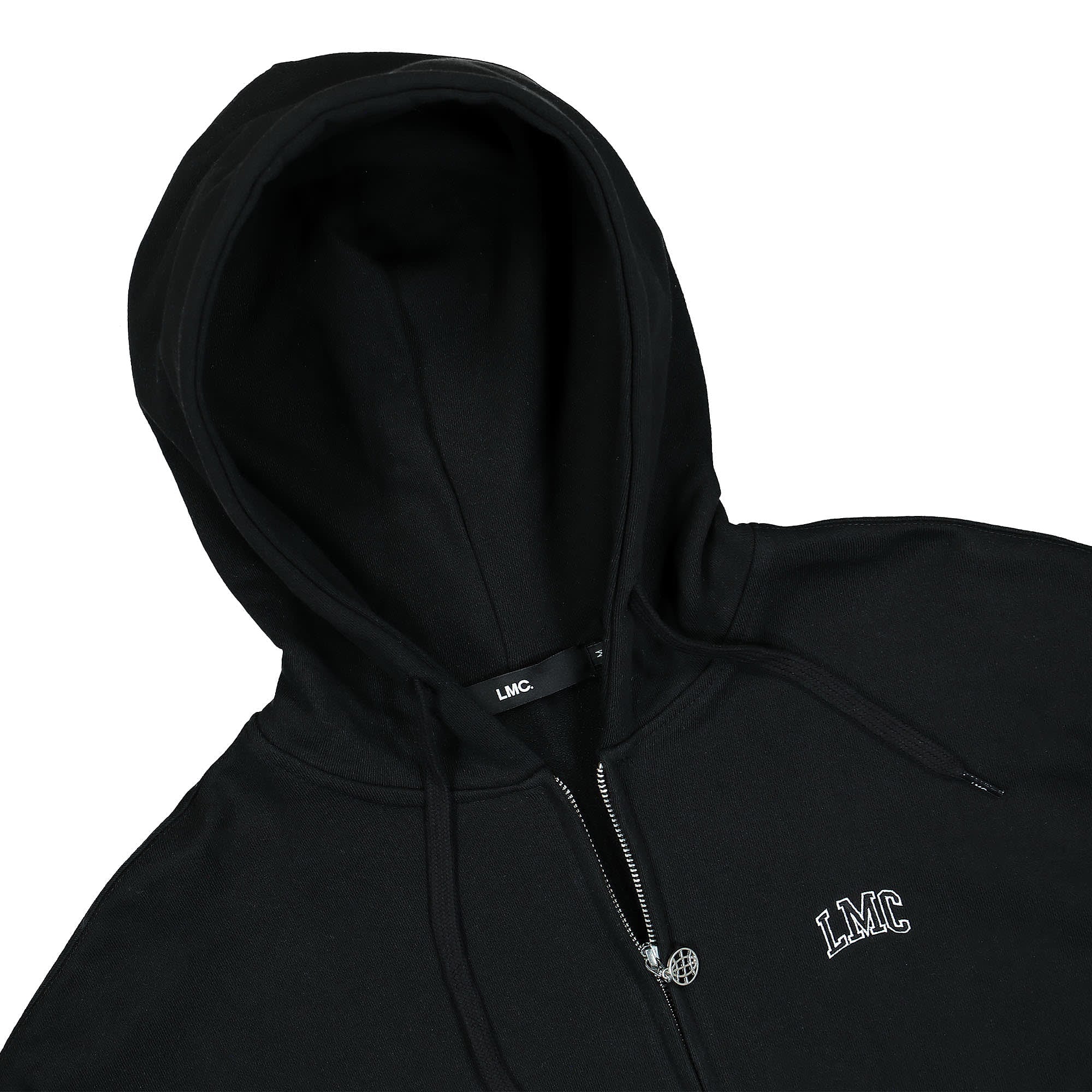 LMC Arch OG Zip-Up Hoodie Black Hoodies Close-up | Overkill