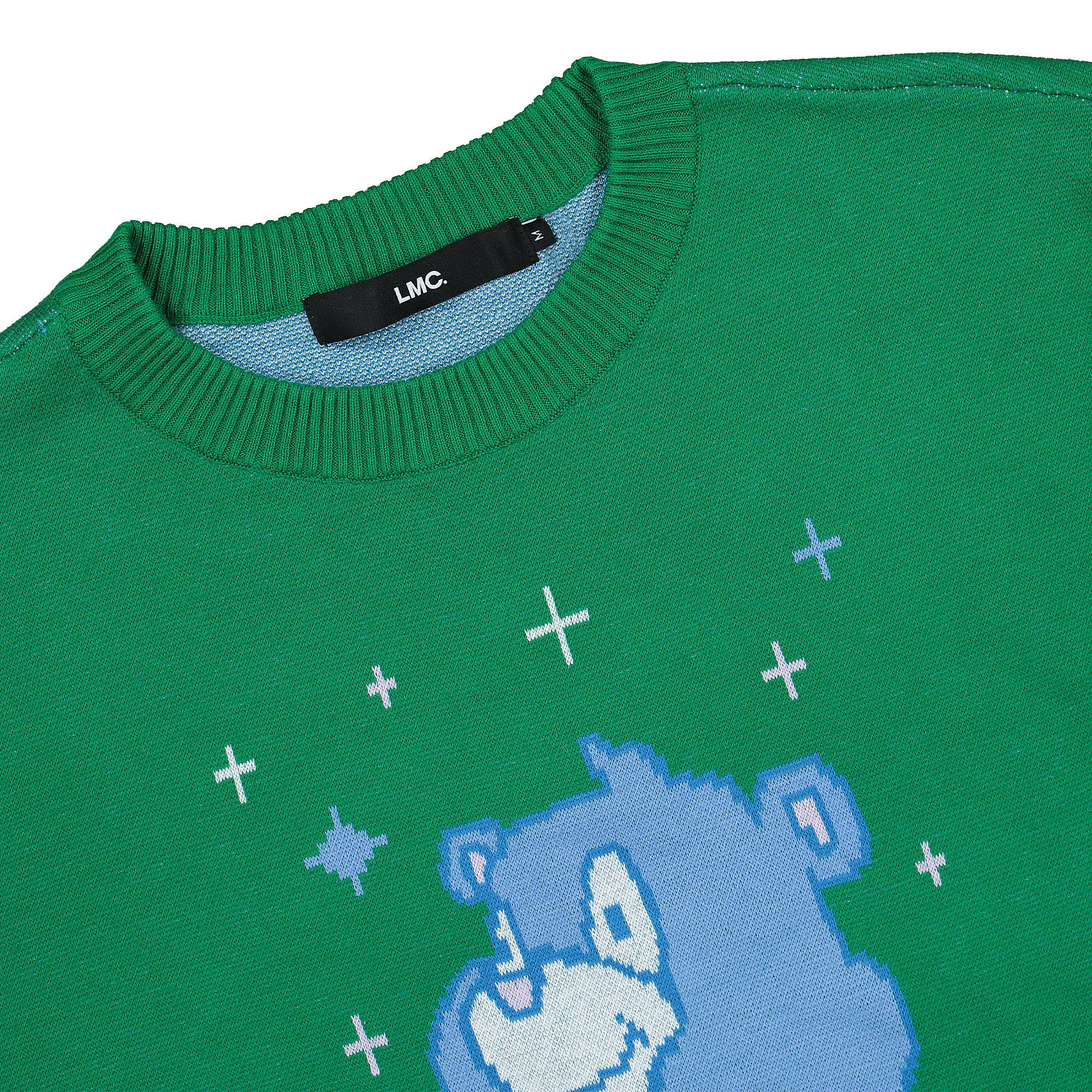 LMC Bear Knit Sweater Green Sweatshirts Close-up | Overkill