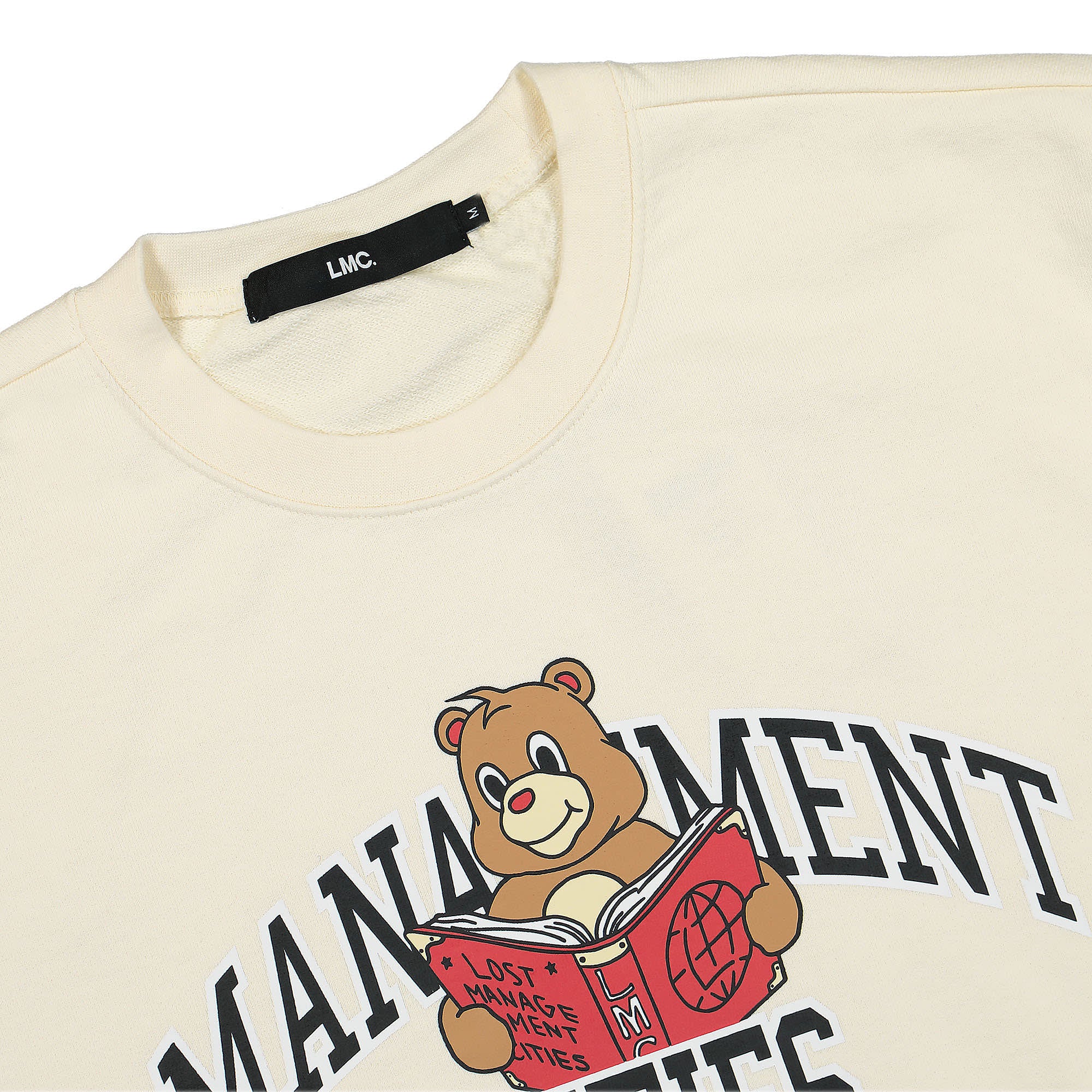 LMC Univ Bear Sweatshirt Cream Sweatshirts Close-up | Overkill