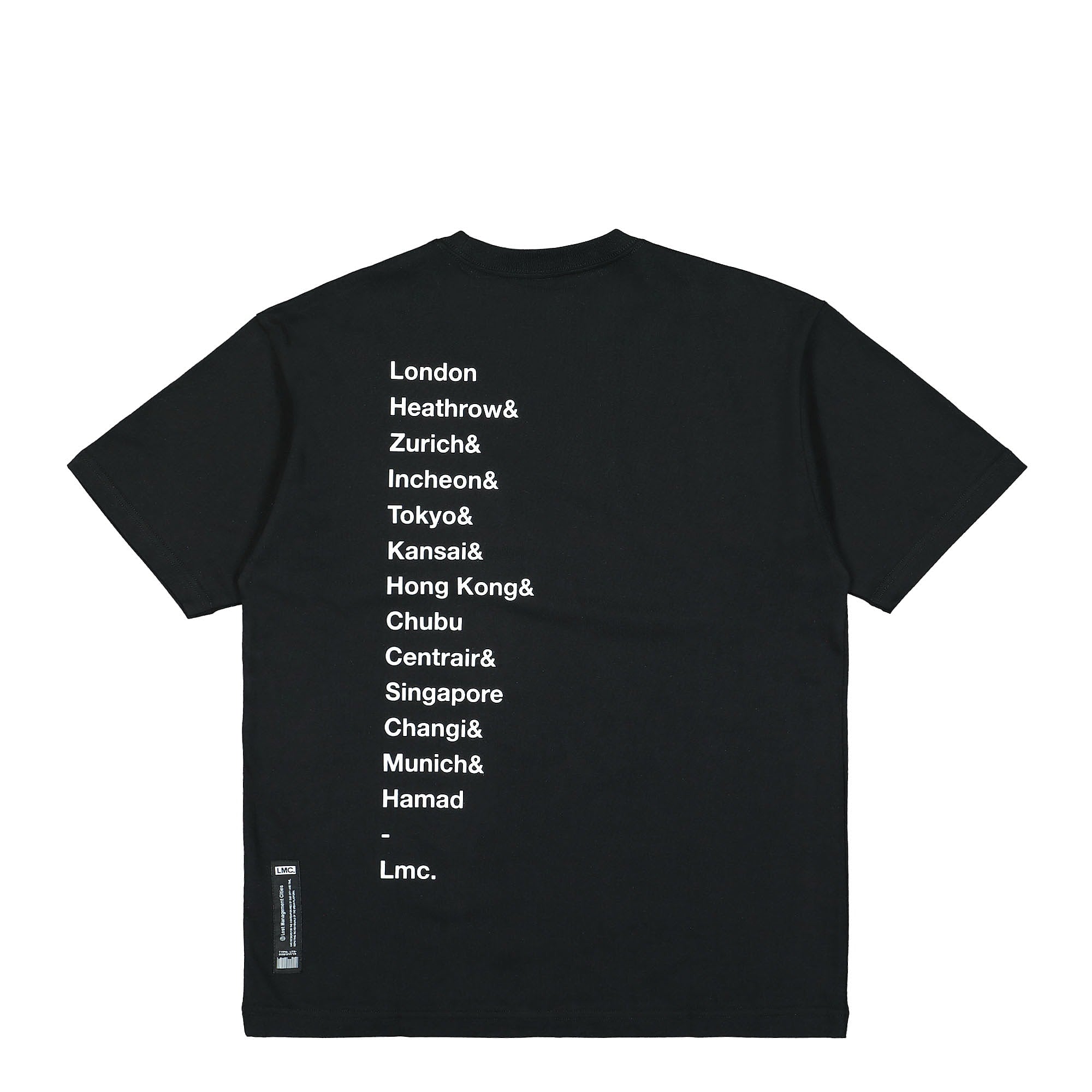LMC Globe Airport Tee Black T-Shirts Close-up | Overkill