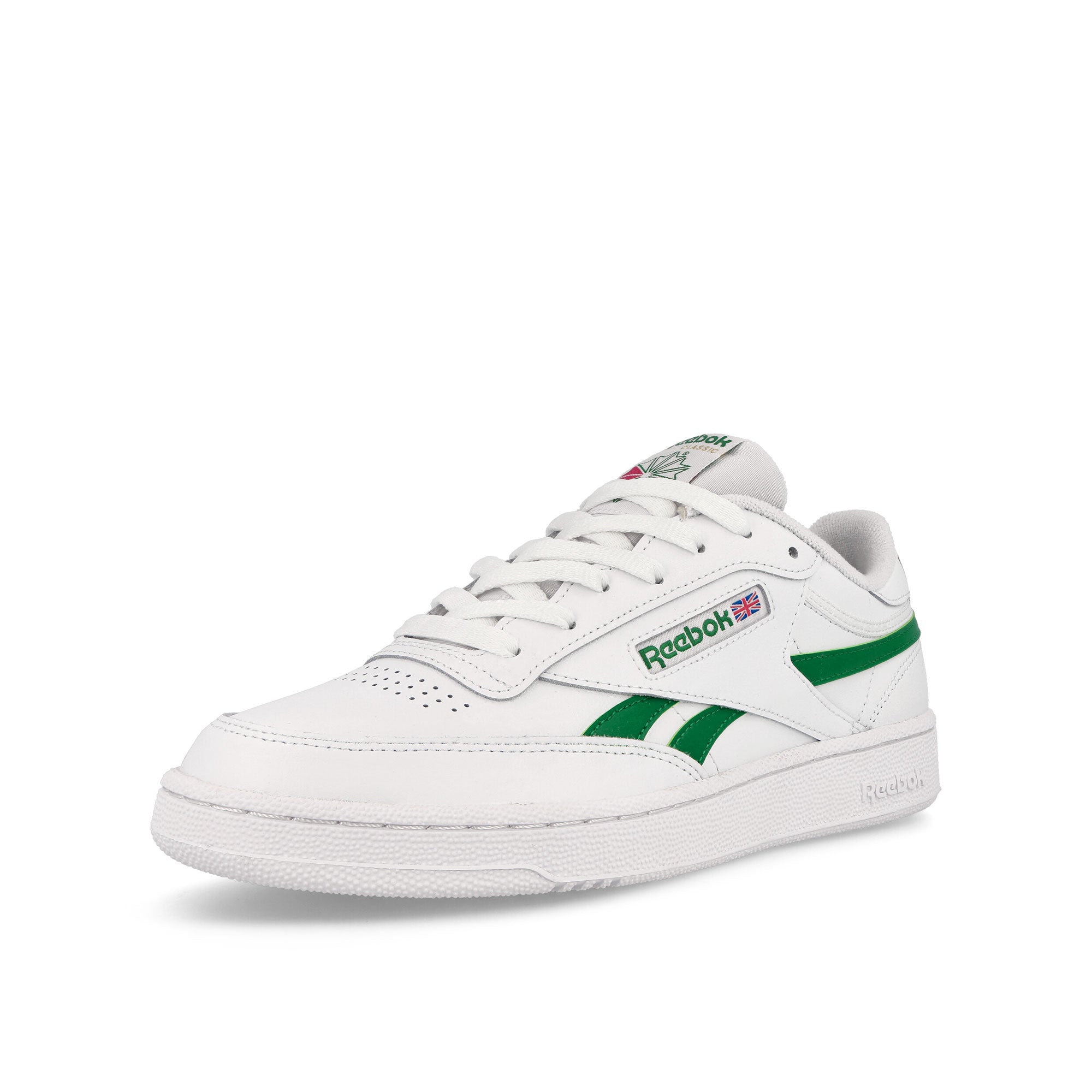 Reebok Club C Revenge Footwear White / Gle Green / Footwear White Low Top Sneakers Close Up | Overkill