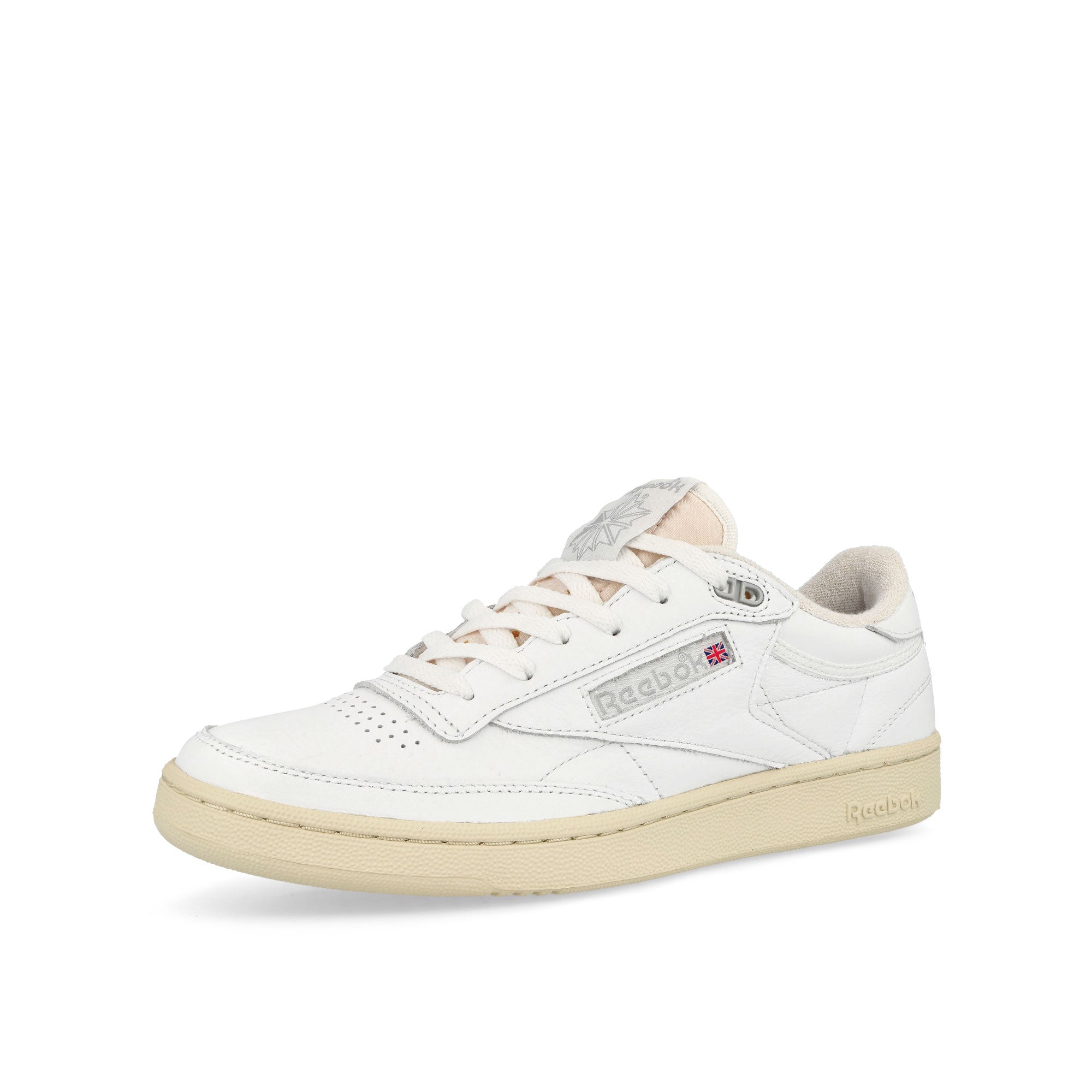 Reebok Club C 85 Vintage Cloud White / Pure Grey / Paper White Low Top Sneakers Close Up | Overkill