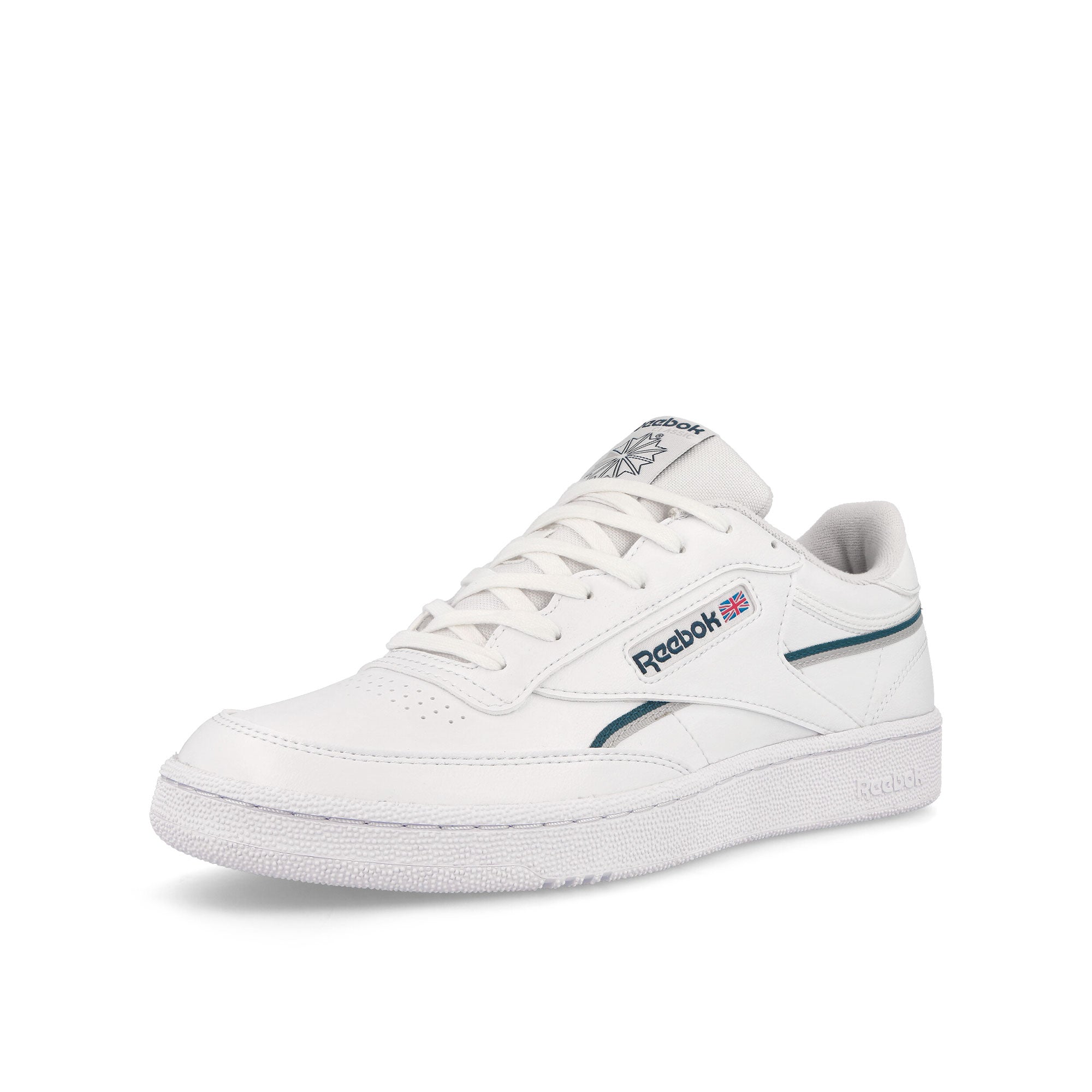 Reebok Club C 85 Vegan Footwear White / Hoo Blue / Stef Low Top Sneakers Close Up | Overkill