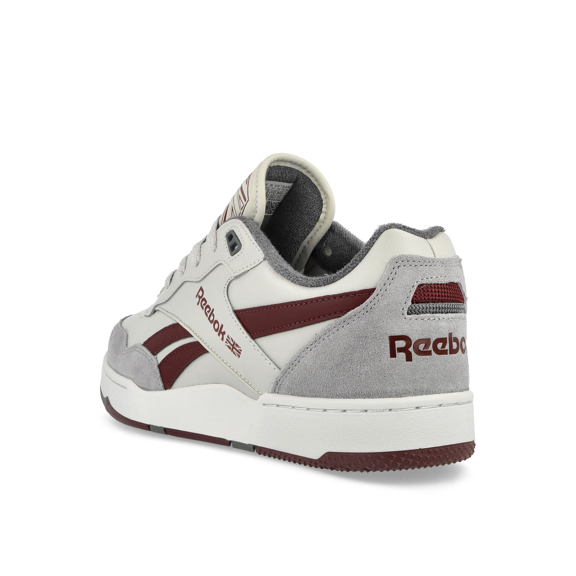 Reebok BB 4000 II Steely Fog / Gold Grey / Classic Maroon Low Top Sneakers Material | Overkill