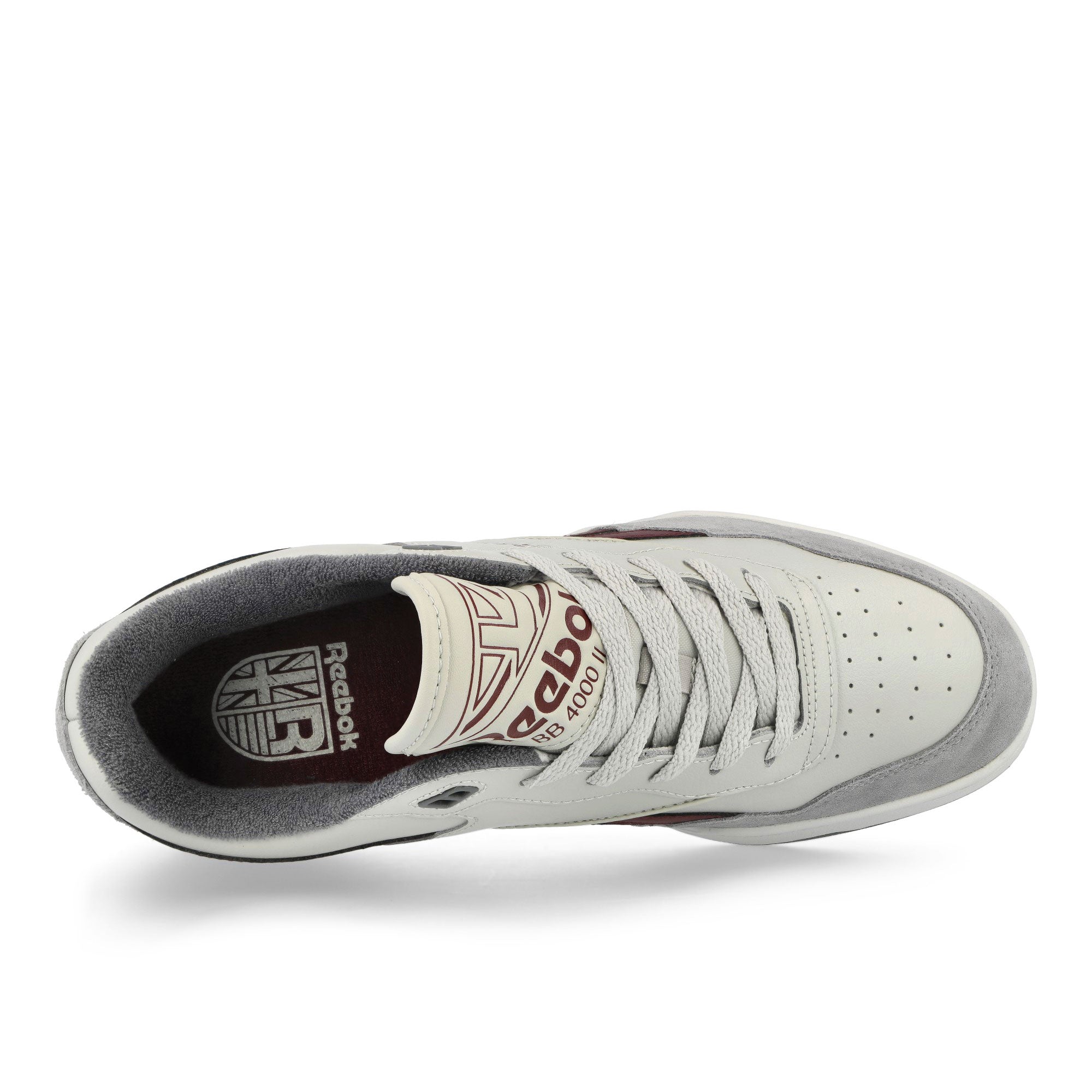 Reebok BB 4000 II Steely Fog / Gold Grey / Classic Maroon Low Top Sneakers Detailfoto | Overkill