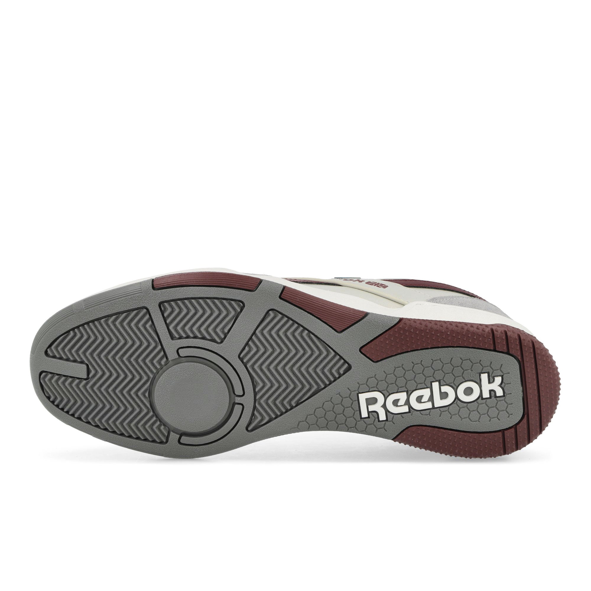 Reebok BB 4000 II Steely Fog / Gold Grey / Classic Maroon Low Top Sneakers Detail View 1 | Overkill