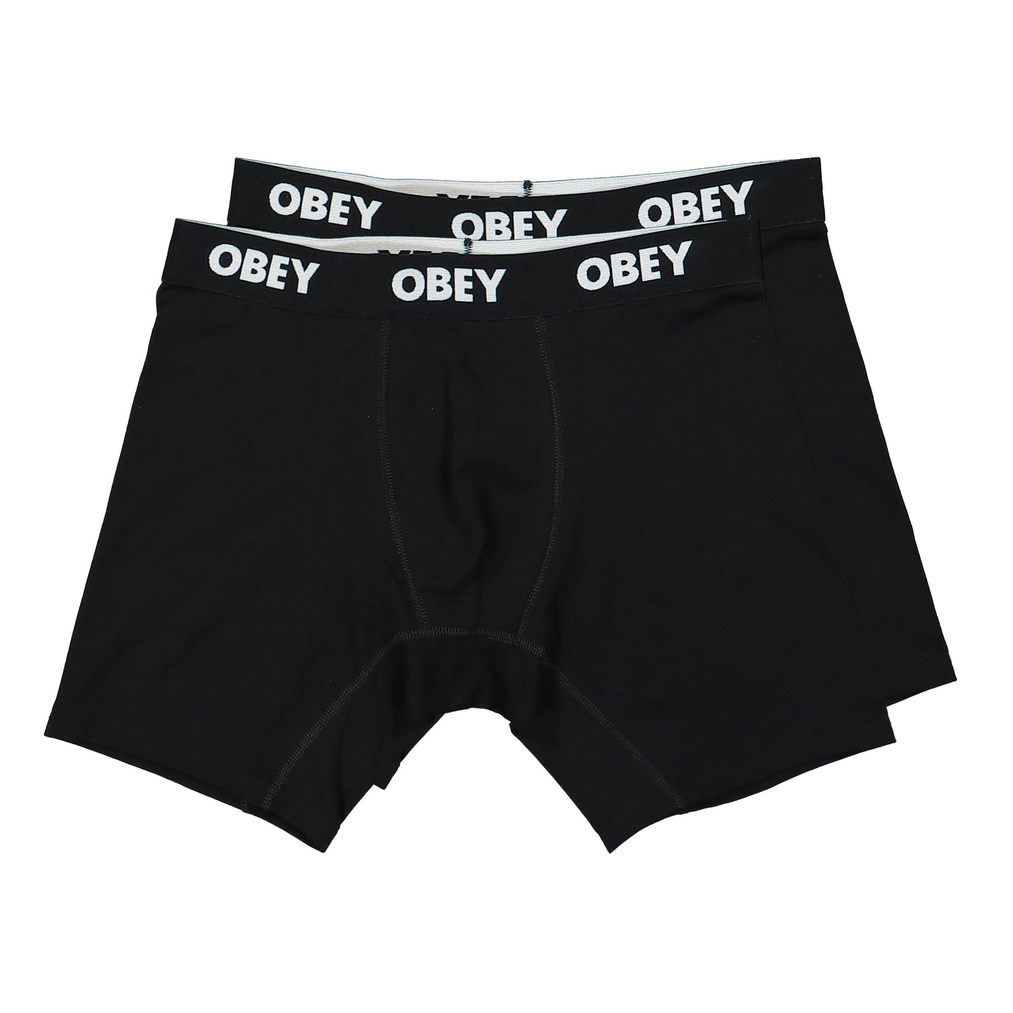 Obey Established Work Boxers 2-Pack Black Underwear 100090000-BLK | Overkill