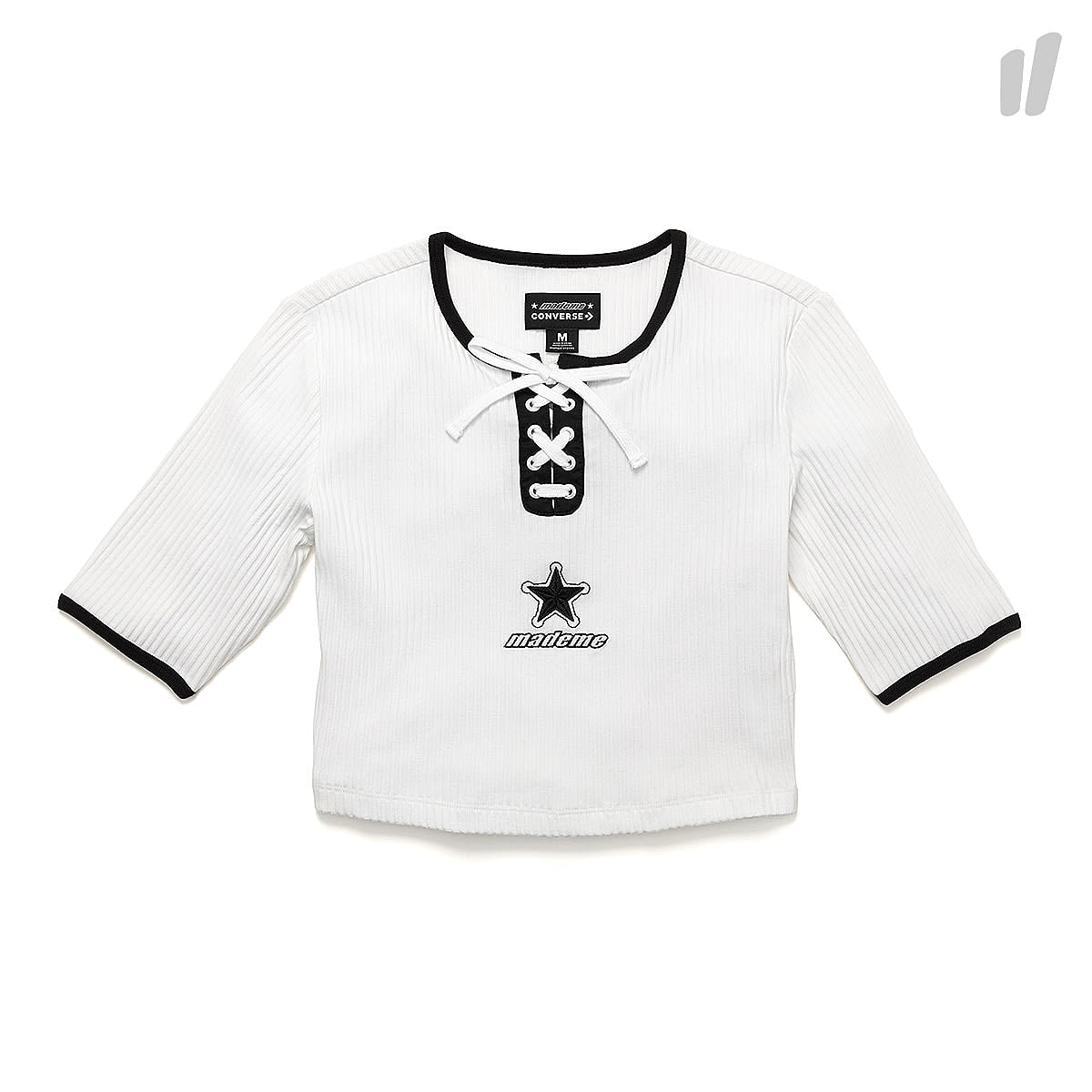 Converse MadeMe x Converse RIB Lace Up Top White Tops 10009070-A01 102 | Overkill