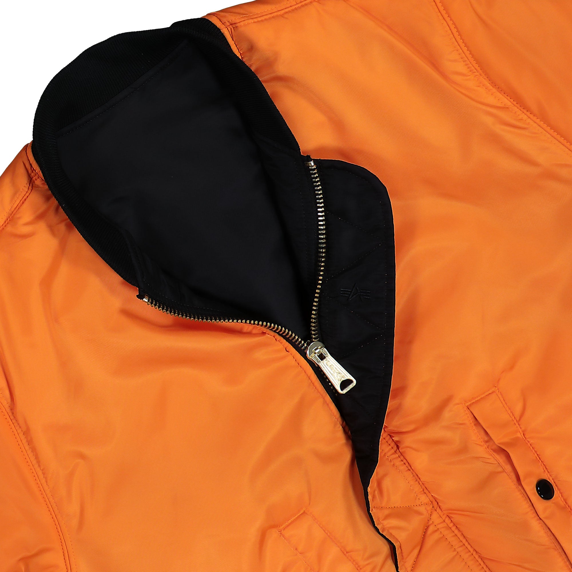 Alpha Industries MA-1 Heritage Bomber Jacket Black Bomber Jacket 100101-03 Detail View 5 | Overkill