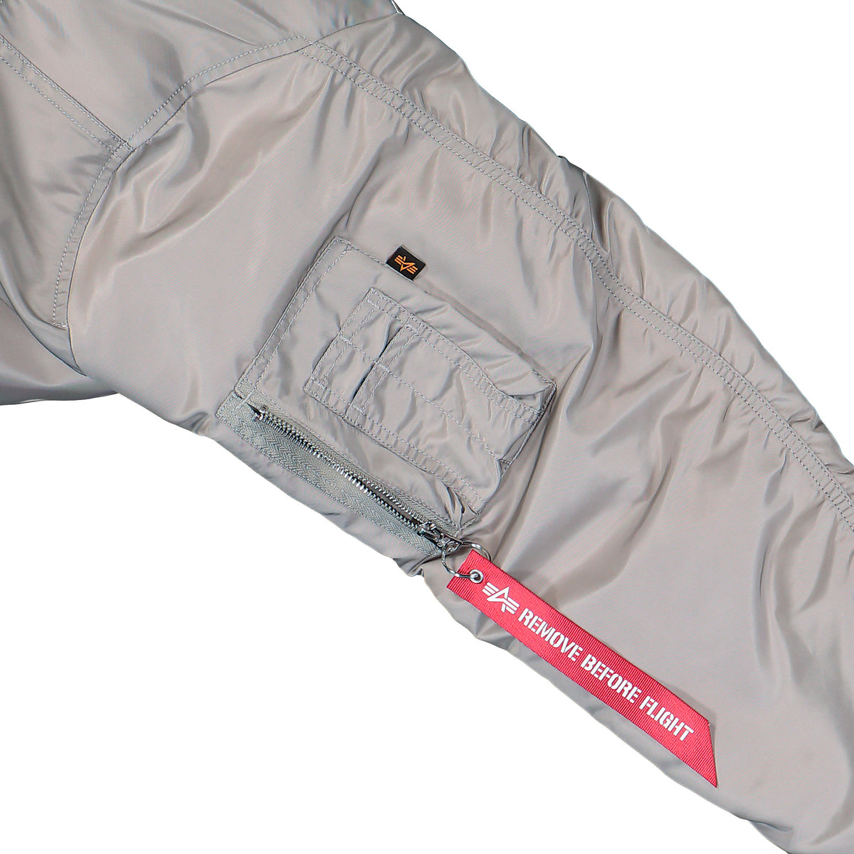 Alpha Industries MA-1 Heritage Bomber Jacket Silver Bomber Jacket 100101-31 Detail View 2 | Overkill
