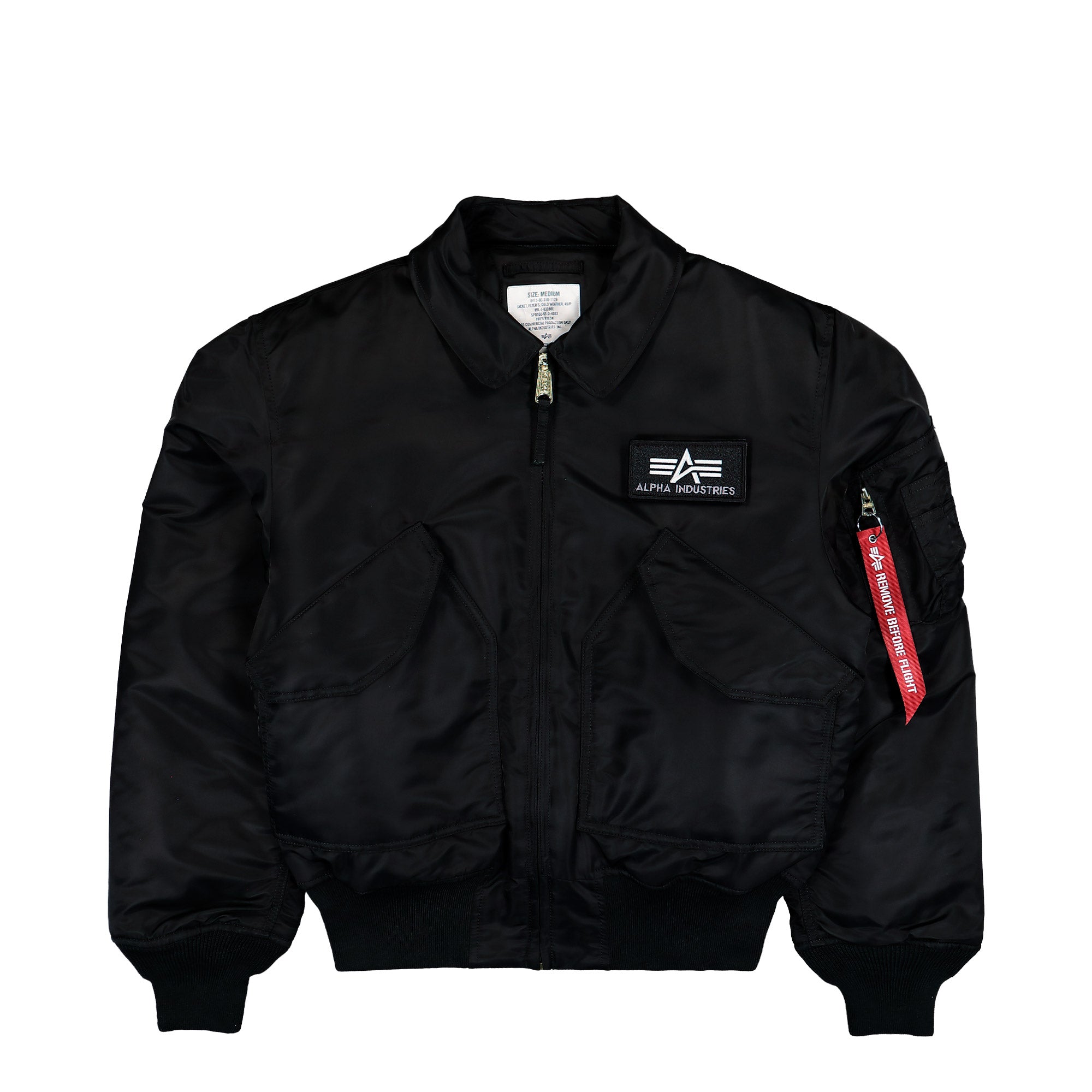 Alpha Industries CWU-45 Heritage Bomber Jacket Black Jacket 100102-03 | Overkill