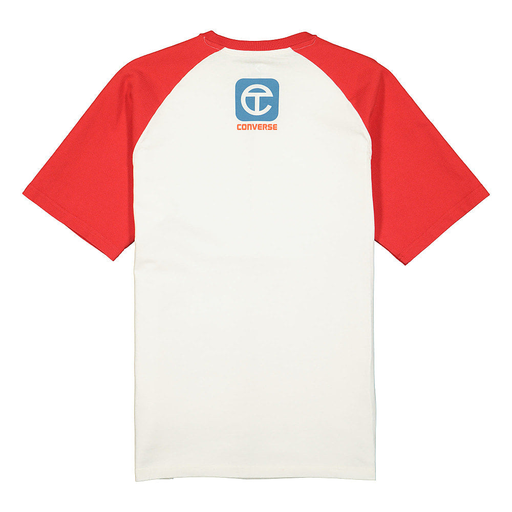 Converse Telfar x Converse Raglan Tee Johann White / Red T-Shirts Material | Overkill