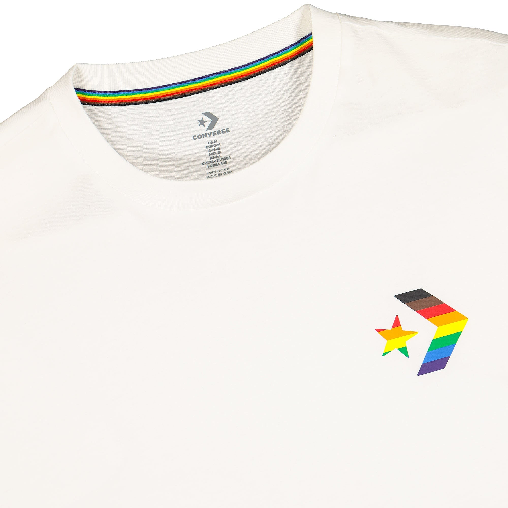 Converse Pride Tee White T-Shirts Close-up | Overkill