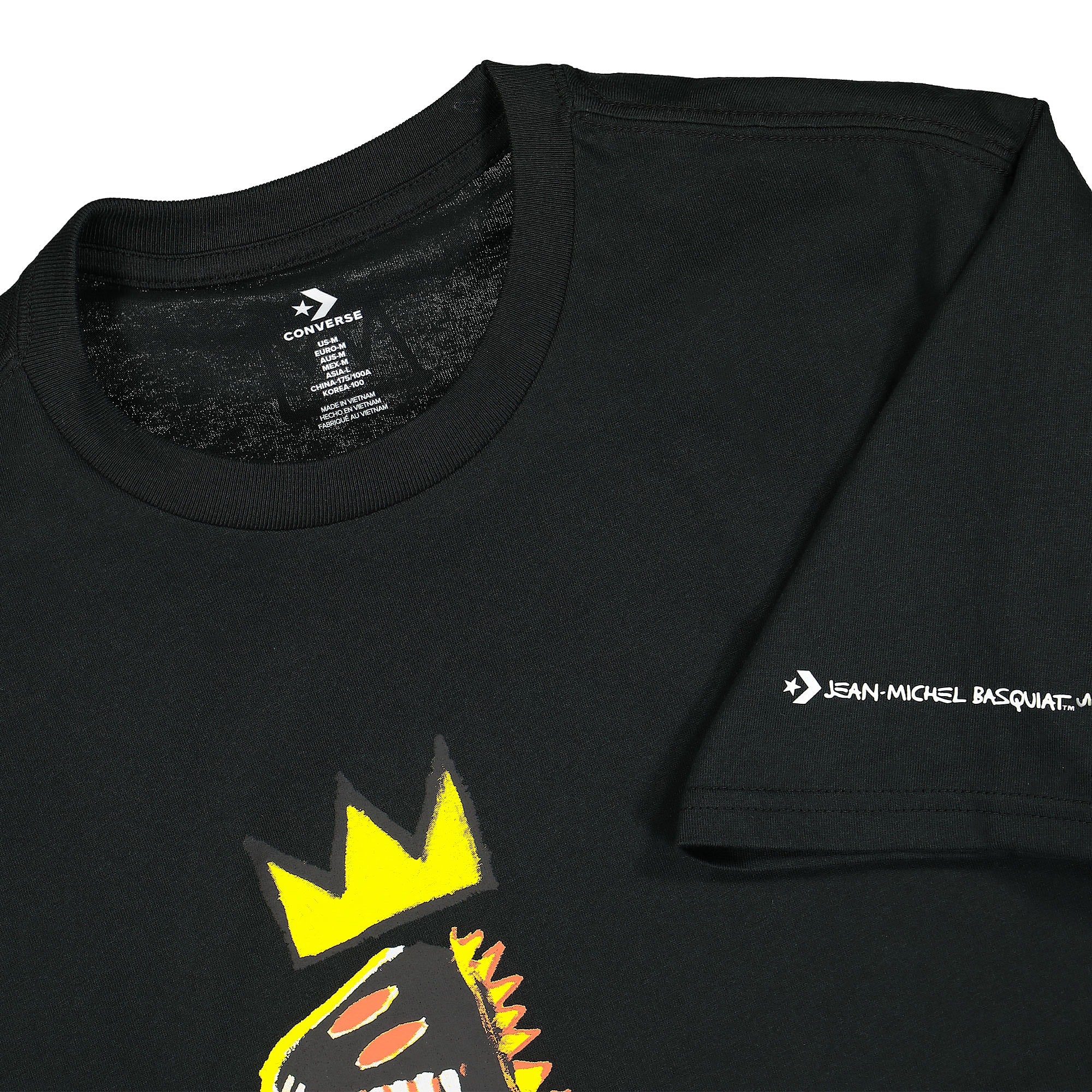 Converse Basquiat x Converse Graphic Tee Black T-Shirts Close-up | Overkill