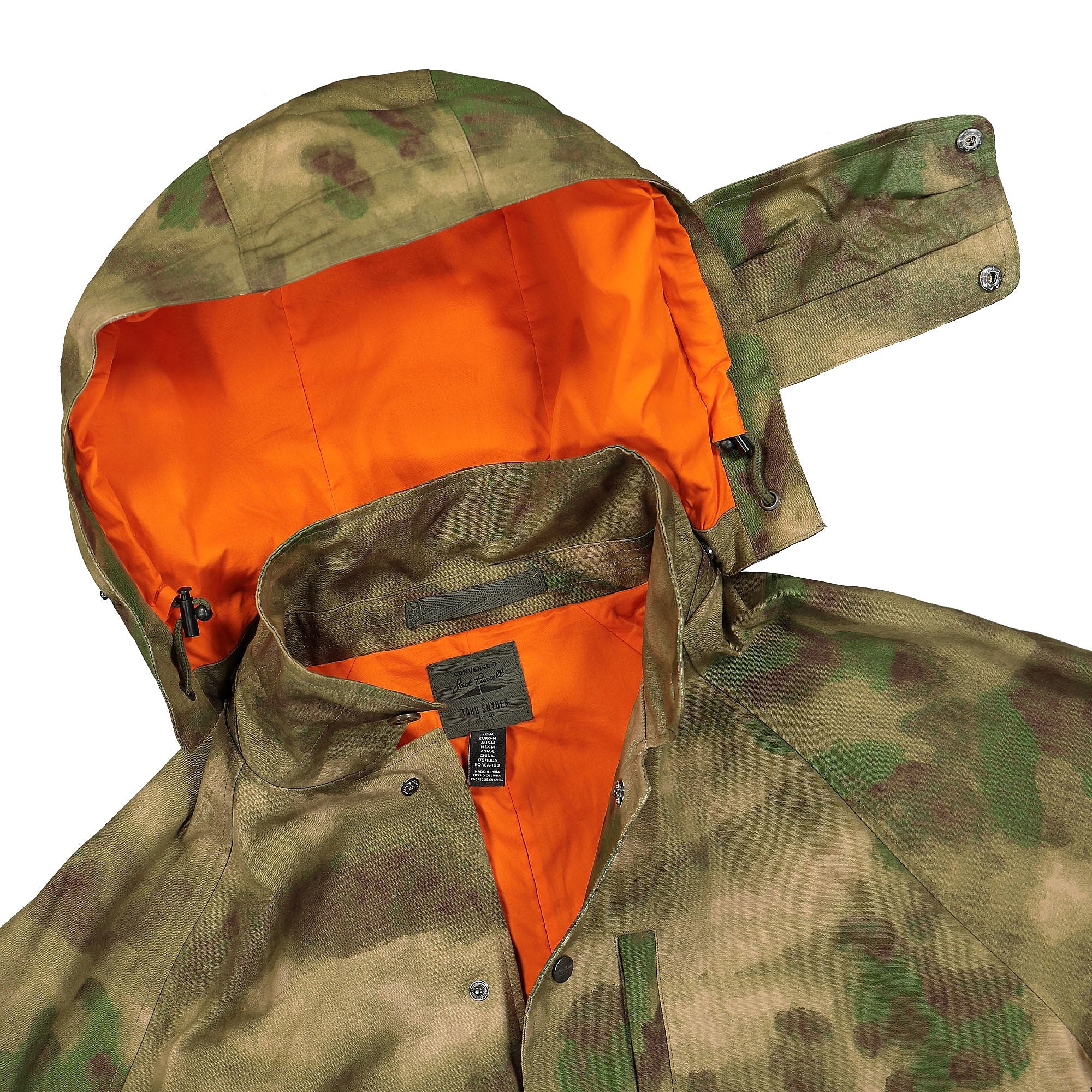 Converse Todd Snyder x Converse Jack Purcell Parka Olive / Chocolate - Camo Parkas Close-up | Overkill