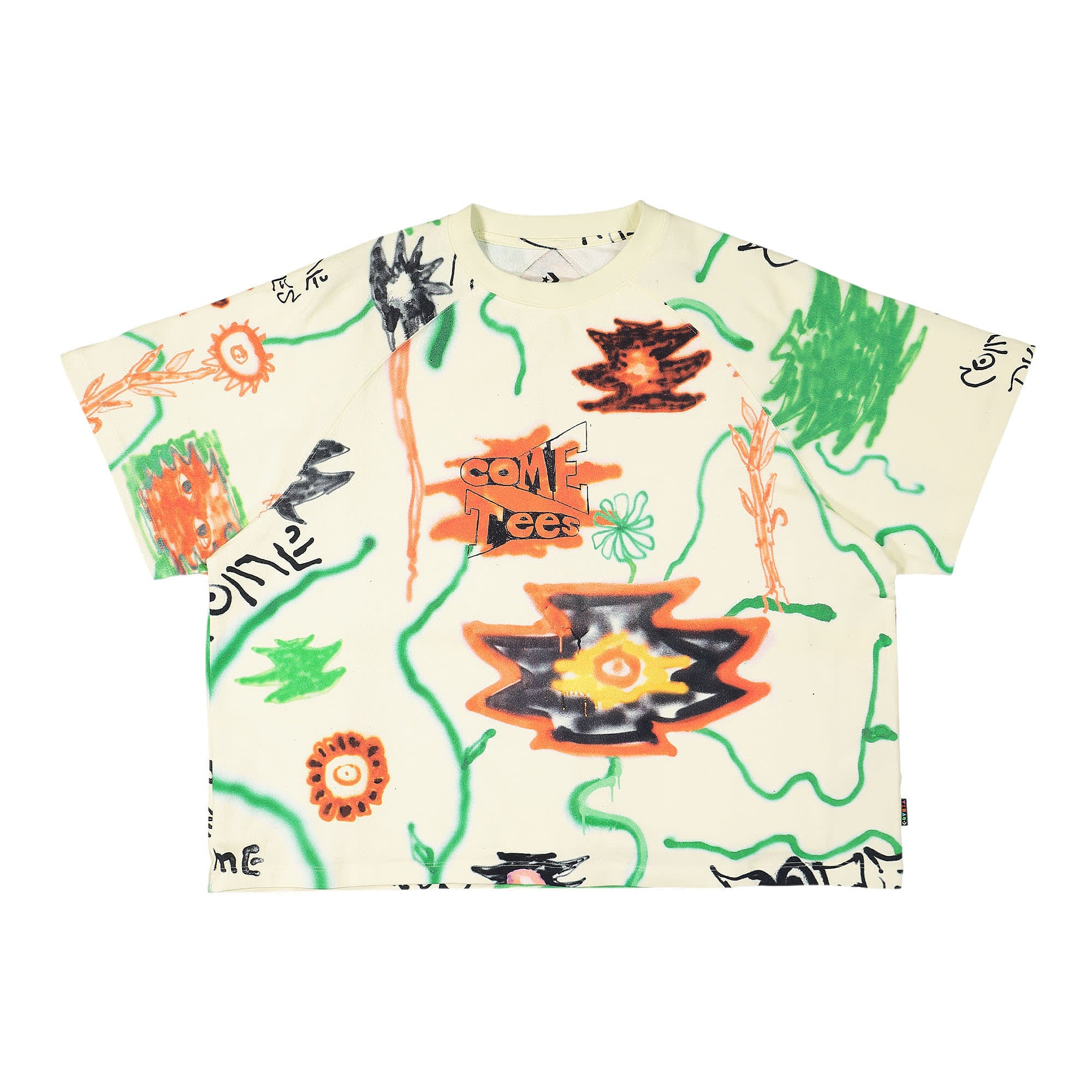 Converse Come Tees x Converse Floral Triangle Tee 10023506-A01 T-Shirts Bone | Overkill