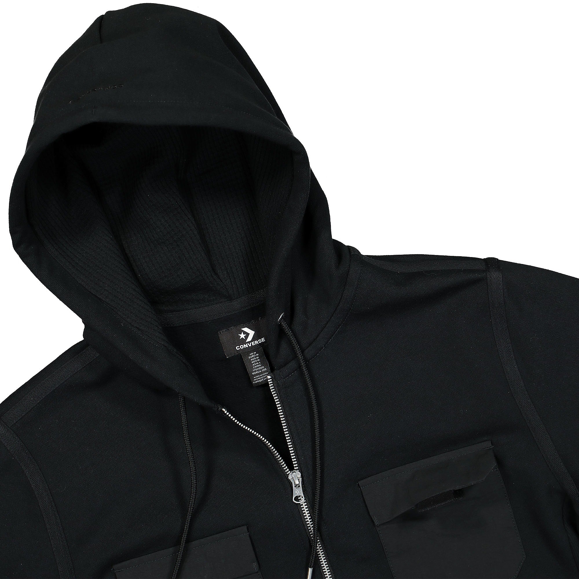 Converse Joshua Vides x Converse Utility Full Zip Black Jackets Close-up | Overkill