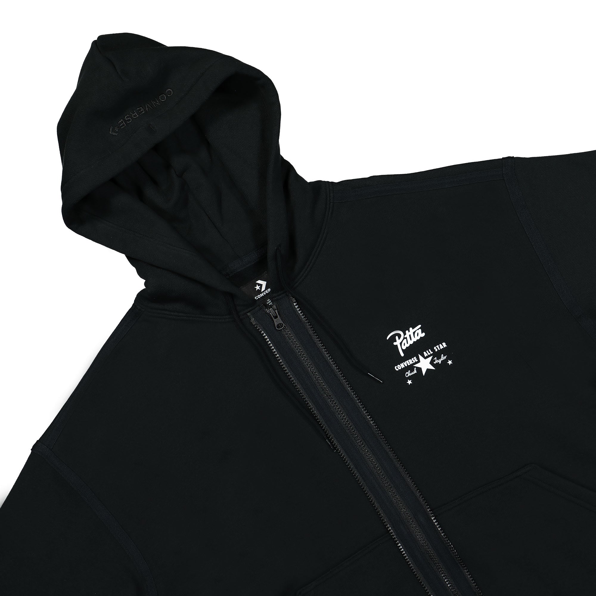 Converse Patta x Converse Four-Leaf Clover Utility Fleece Hoodie Black Hoodies Material | Overkill