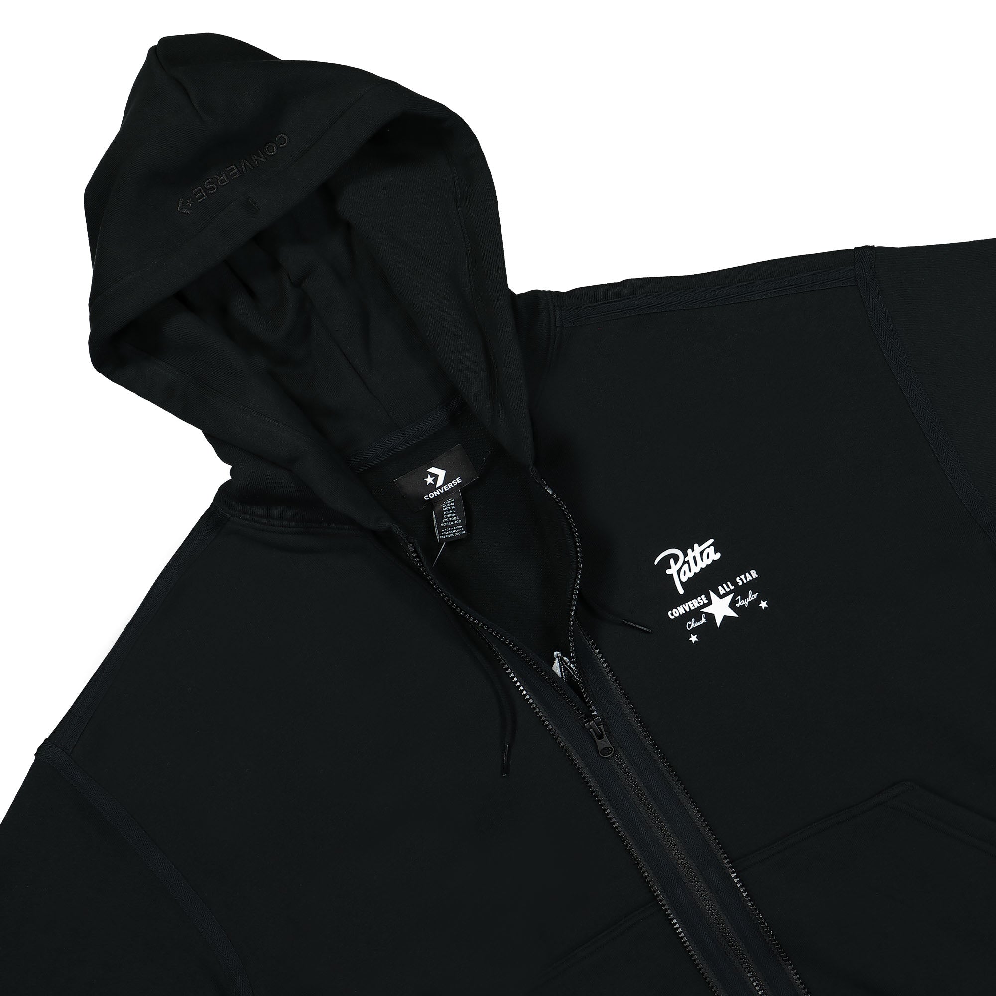 Converse Patta x Converse Four-Leaf Clover Utility Fleece Hoodie Black Hoodies Detailfoto | Overkill