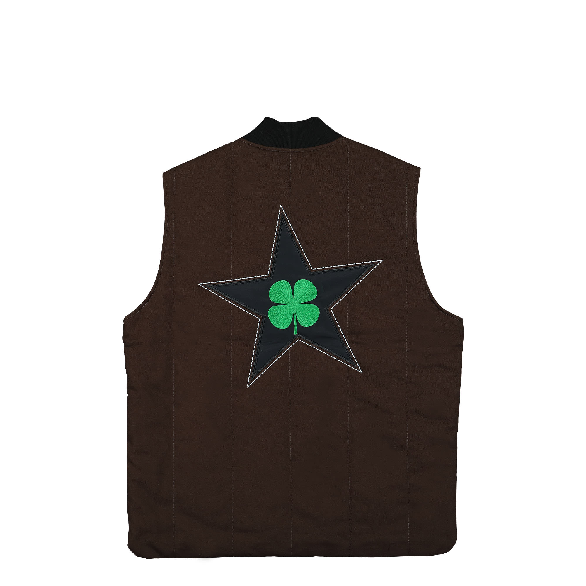 Converse Patta x Converse Four-Leaf Clover Utility Reversible Padded Vest Java / Burnt Olive Vests Close-up | Overkill