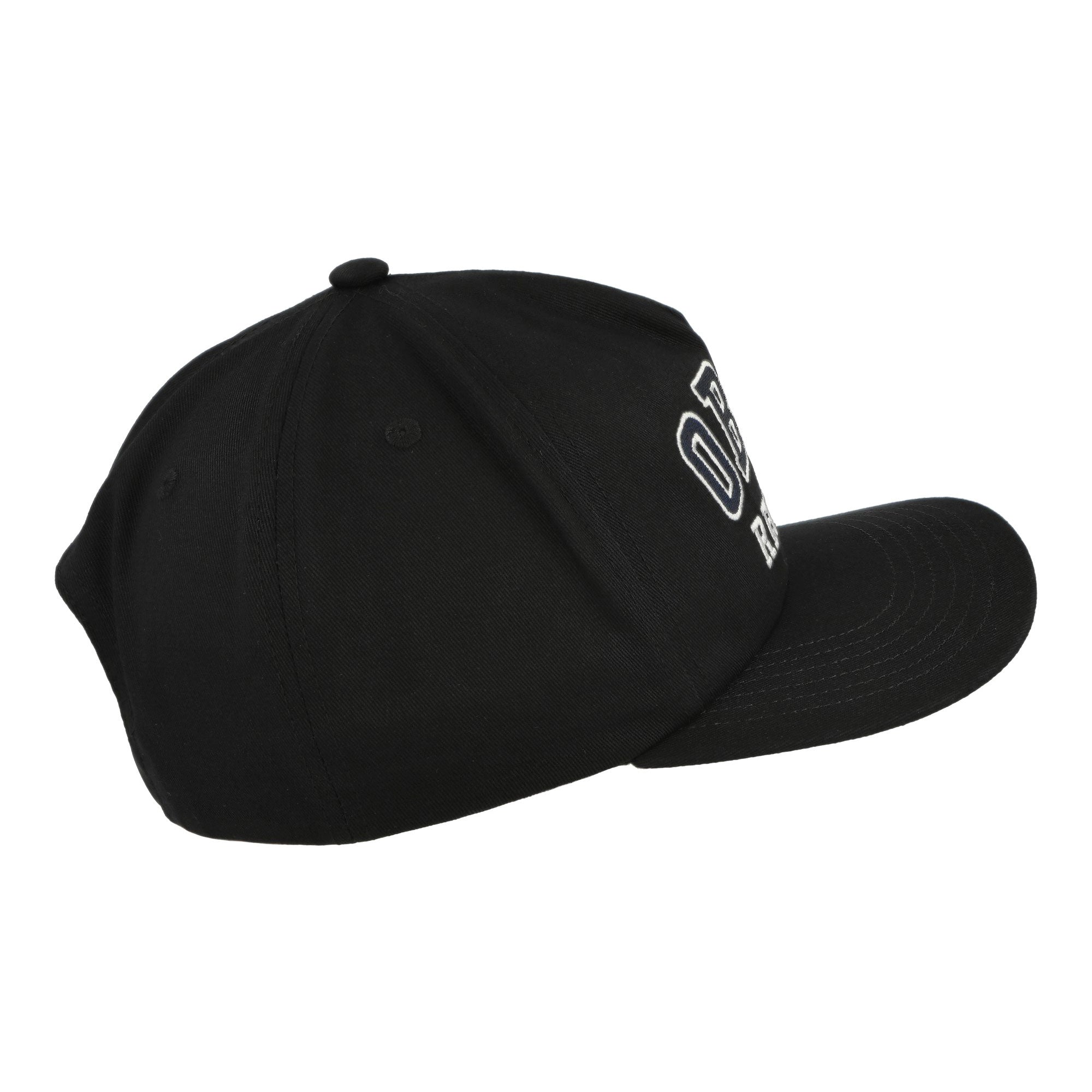 Obey Records 5 Panel Snapback Black Caps Close-up | Overkill