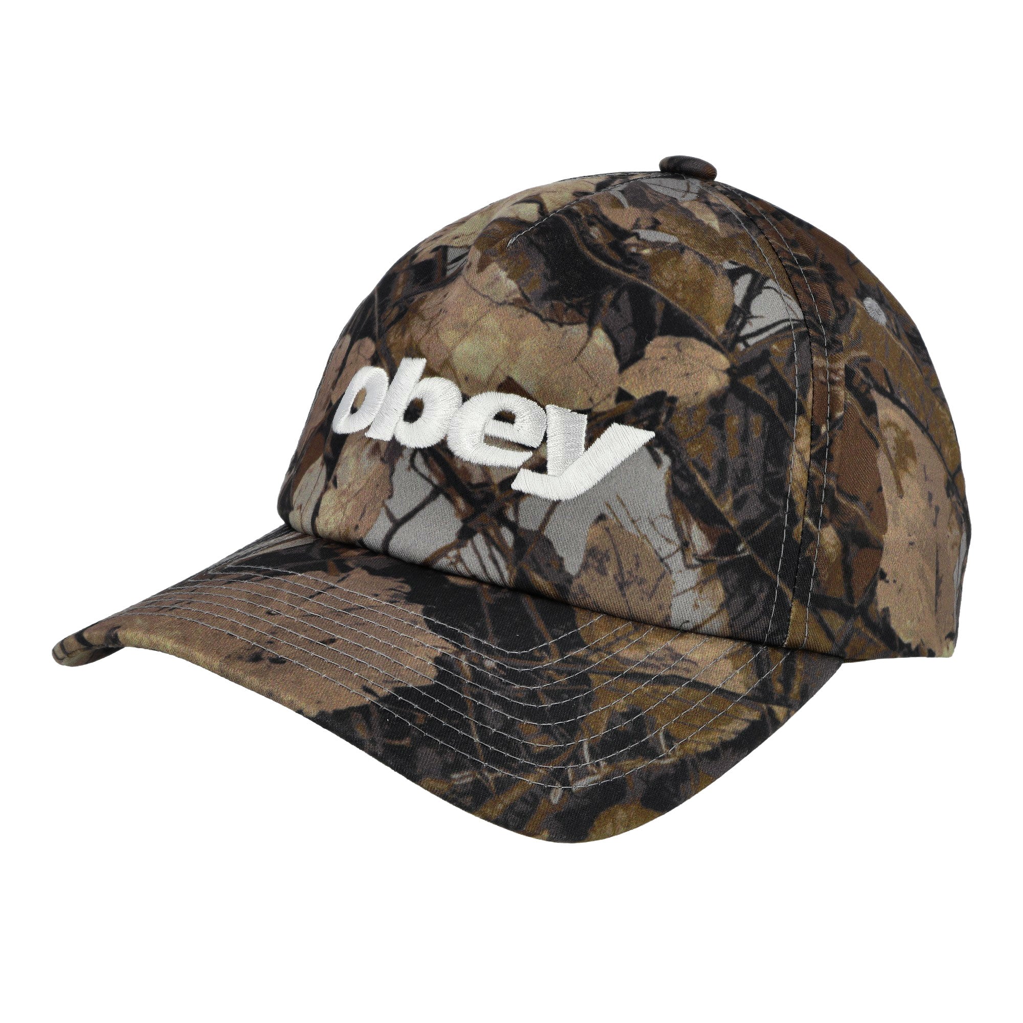 Obey Delta 5 Panel Snapback Fence Camo Multi Basecap 100490146 | Overkill