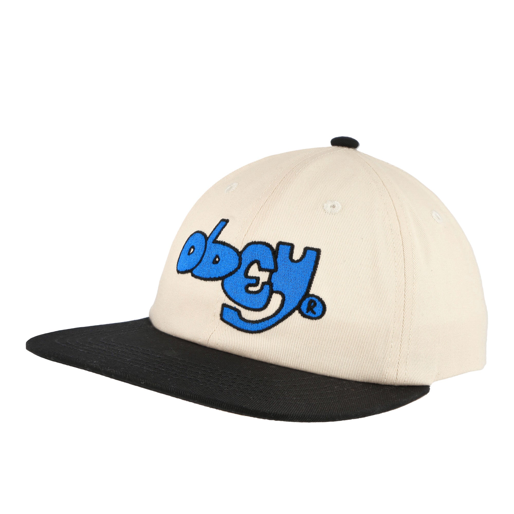 Obey Obey Riffs 6 Panel Snapback Unbleached Multi Caps 100580346 / Unbleached Multi | Overkill