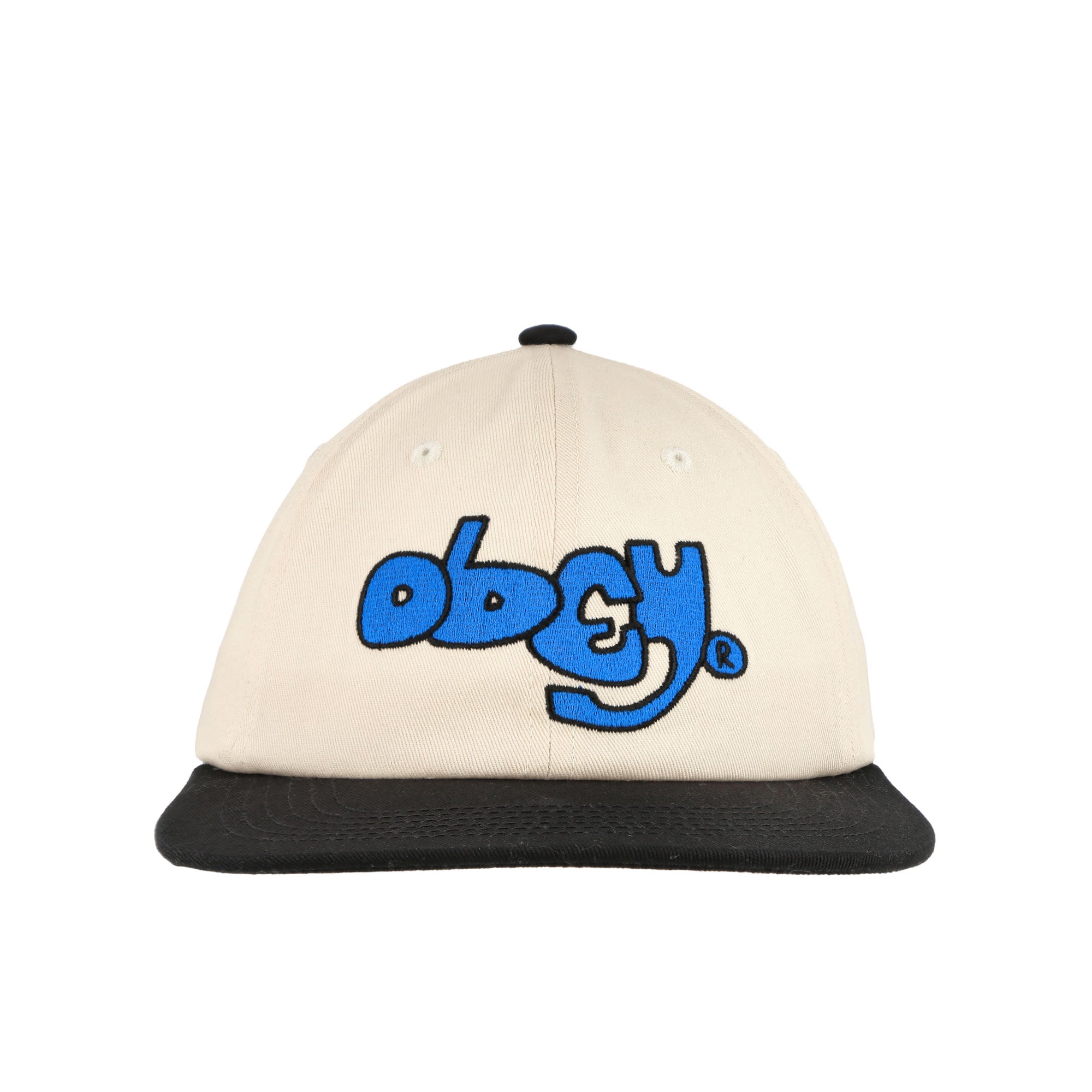 Obey Obey Riffs 6 Panel Snapback Unbleached Multi Caps Detailfoto | Overkill