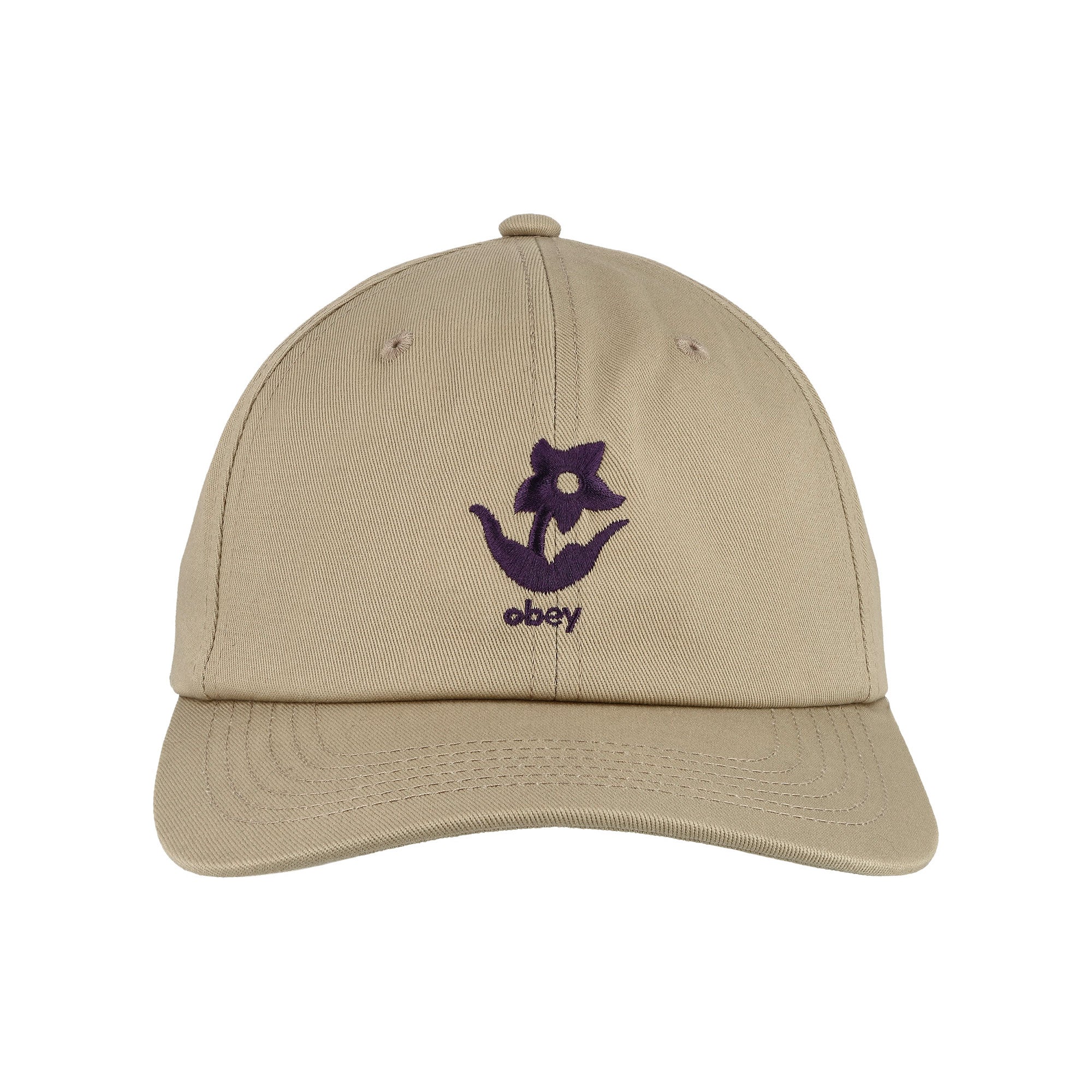 Obey Plant 6 Panel Snapback Khaki Caps Detailfoto | Overkill