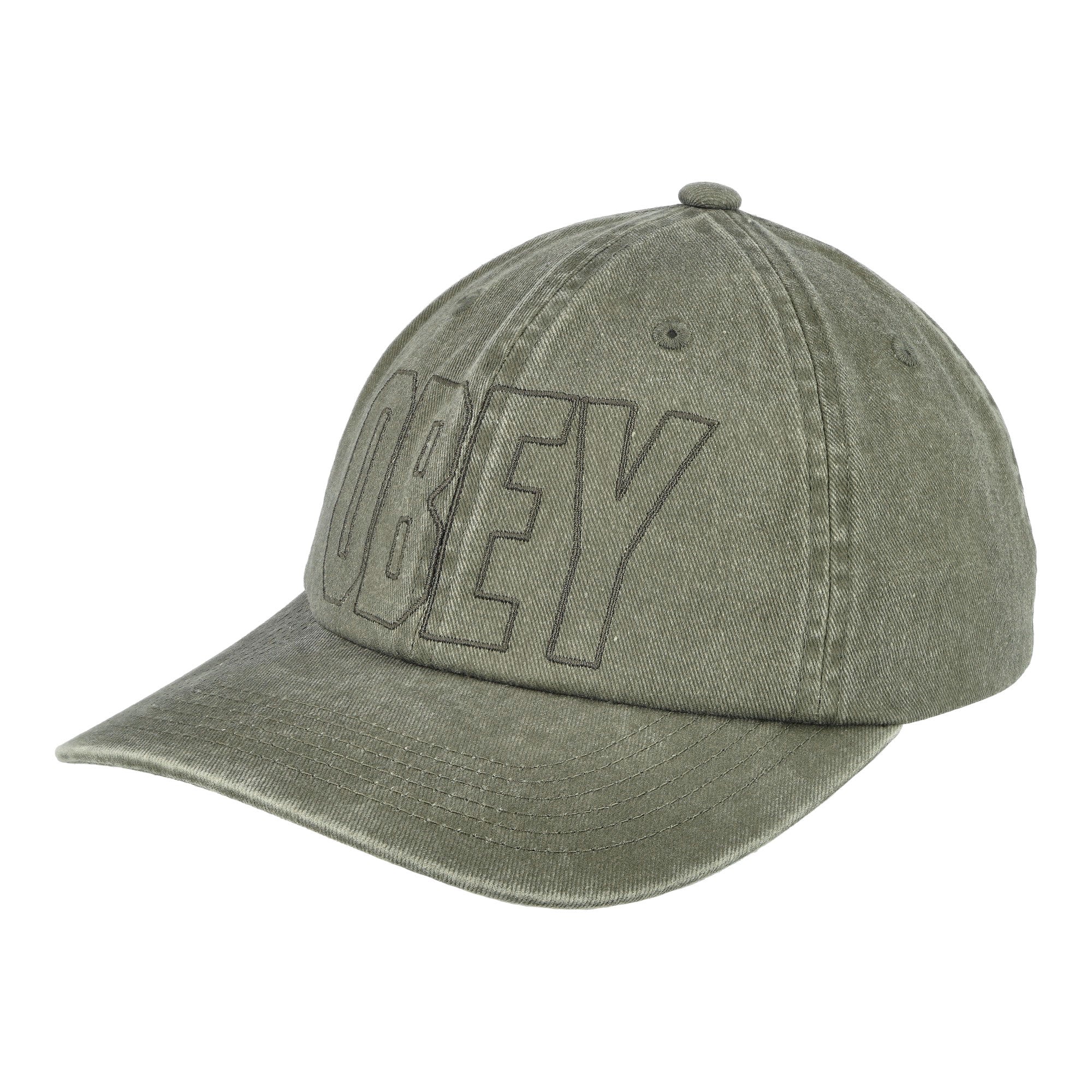 Obey Pigment Nova 6 Panel Pigment Olive Caps 100580387-OLV | Overkill