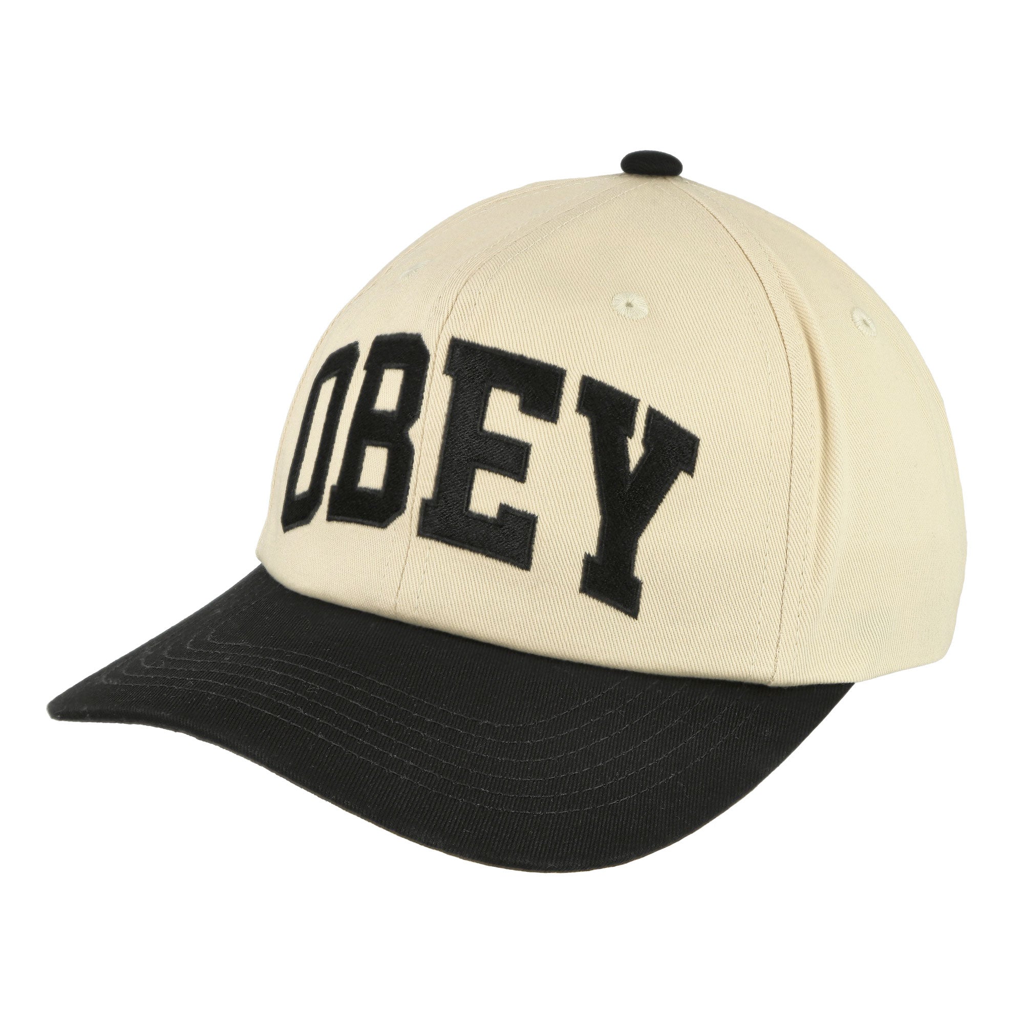 Obey Obey Collegiate 6 Panel Strapback Black Multi Caps 100580404 | Overkill