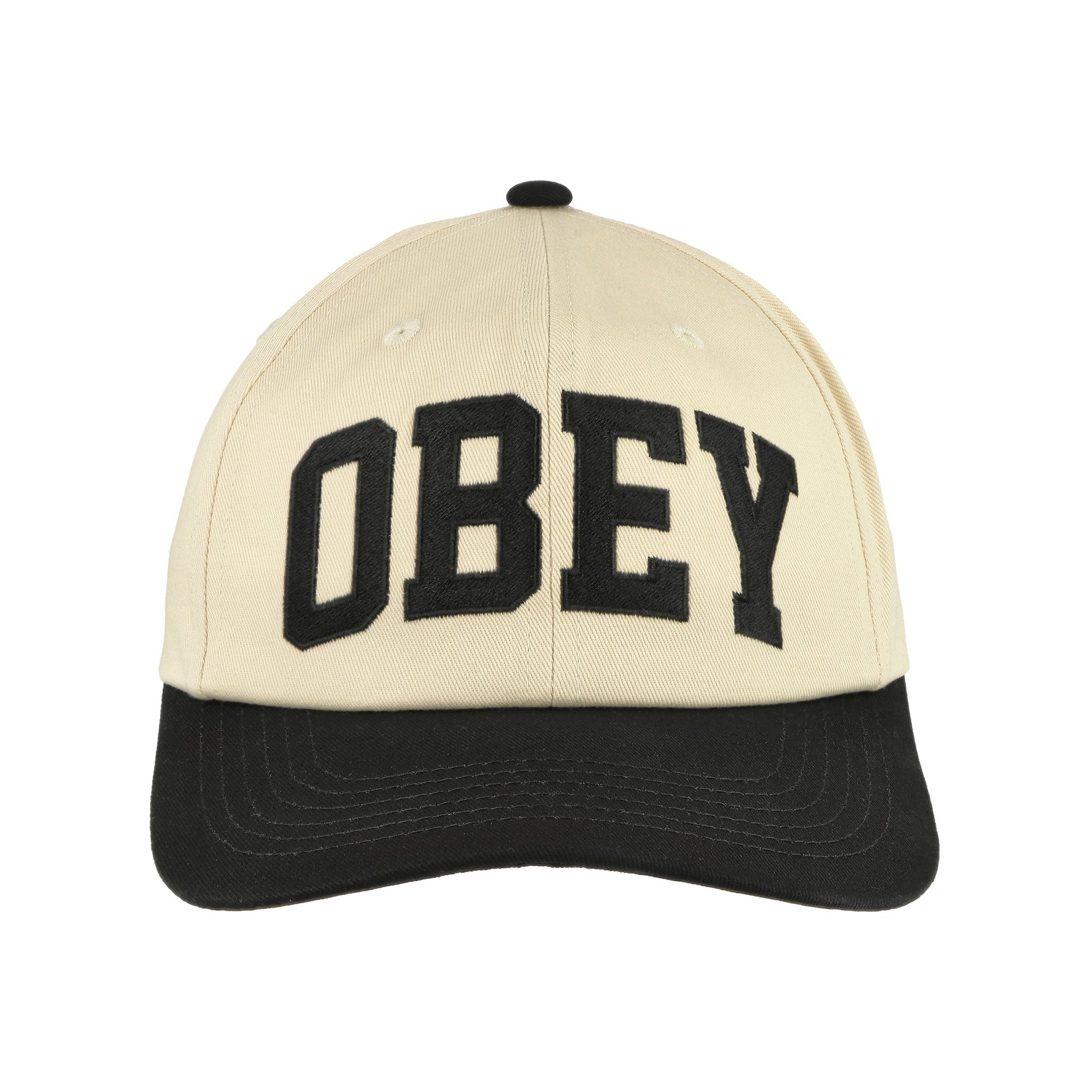 Obey Obey Collegiate 6 Panel Strapback Black Multi Caps 100580404 Detail View 1 | Overkill