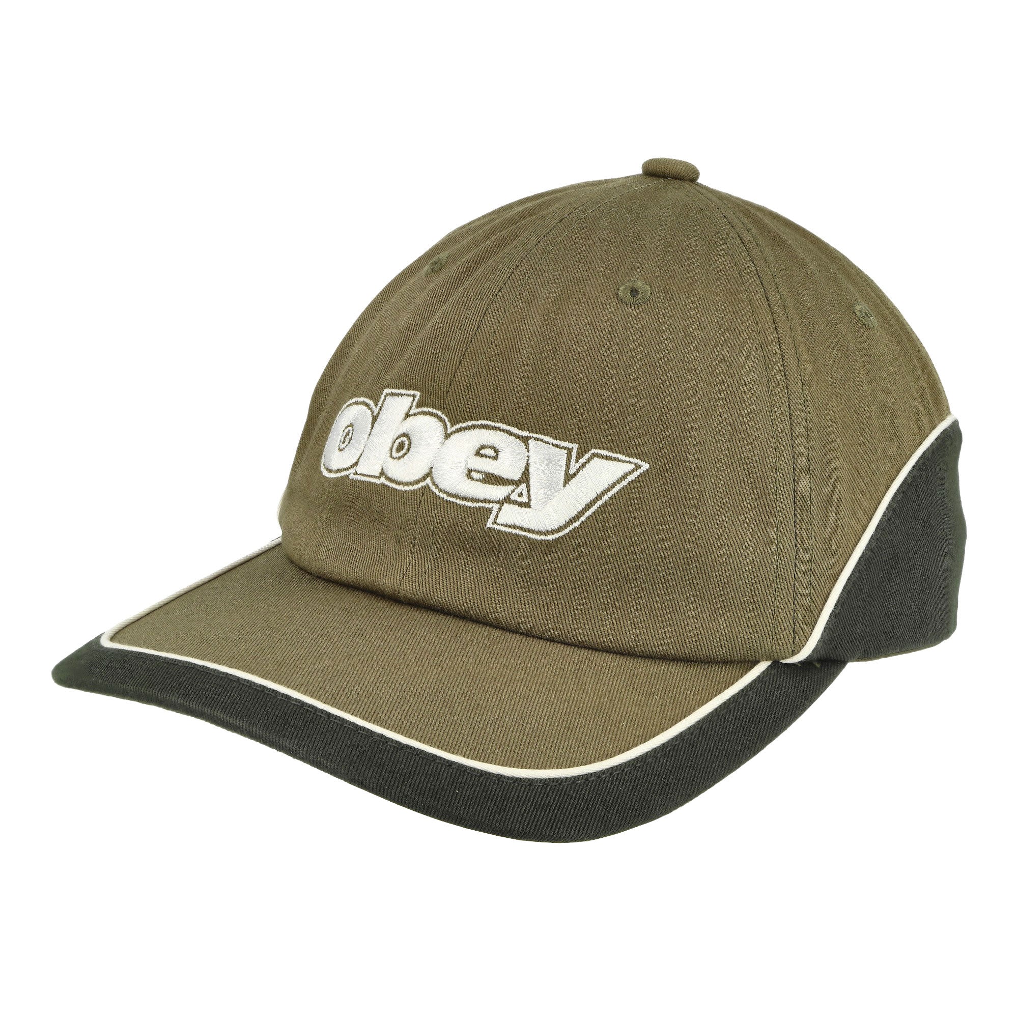 Obey Rewind 6 Panel Velcro Back Olive Multi Caps 100580430 / Olive Multi | Overkill