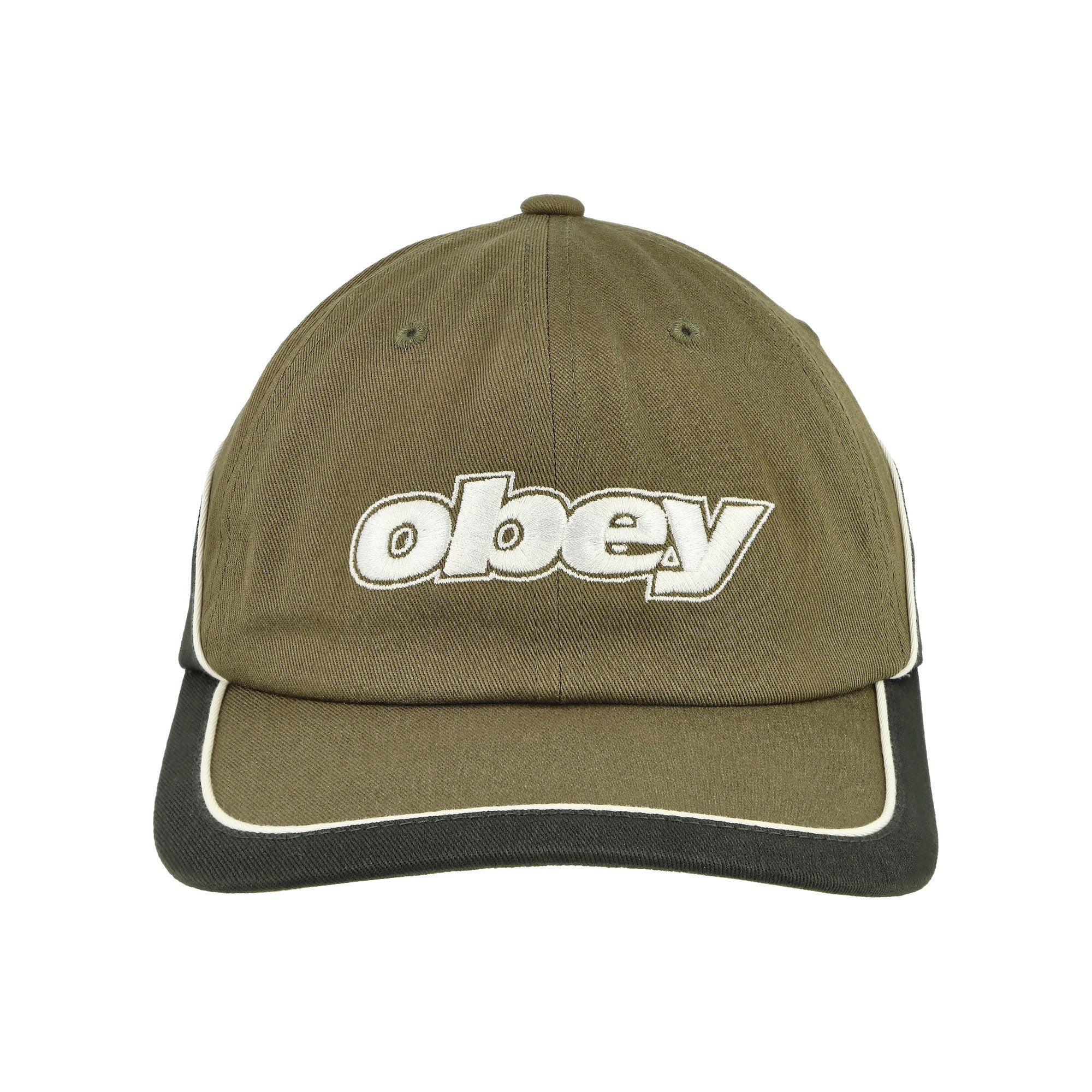Obey Rewind 6 Panel Velcro Back Olive Multi Caps 100580430 / Olive Multi Detail View 1 | Overkill