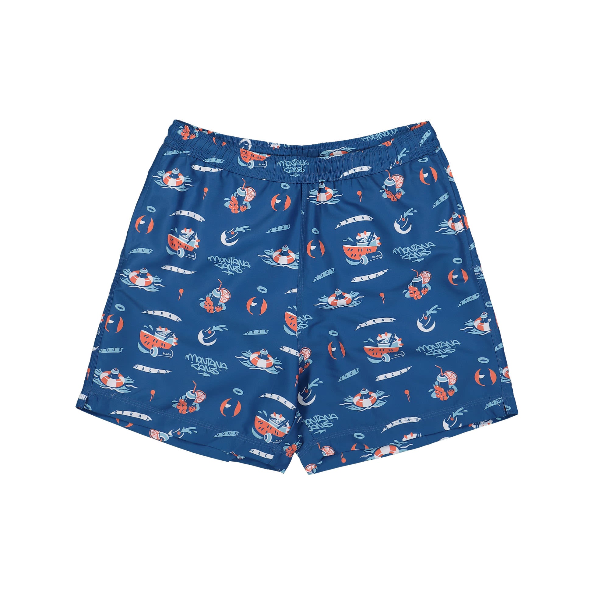 Montana Swim Short Spray Vacay By Gospel Blue Swimwear 10080X-BLU | Overkill