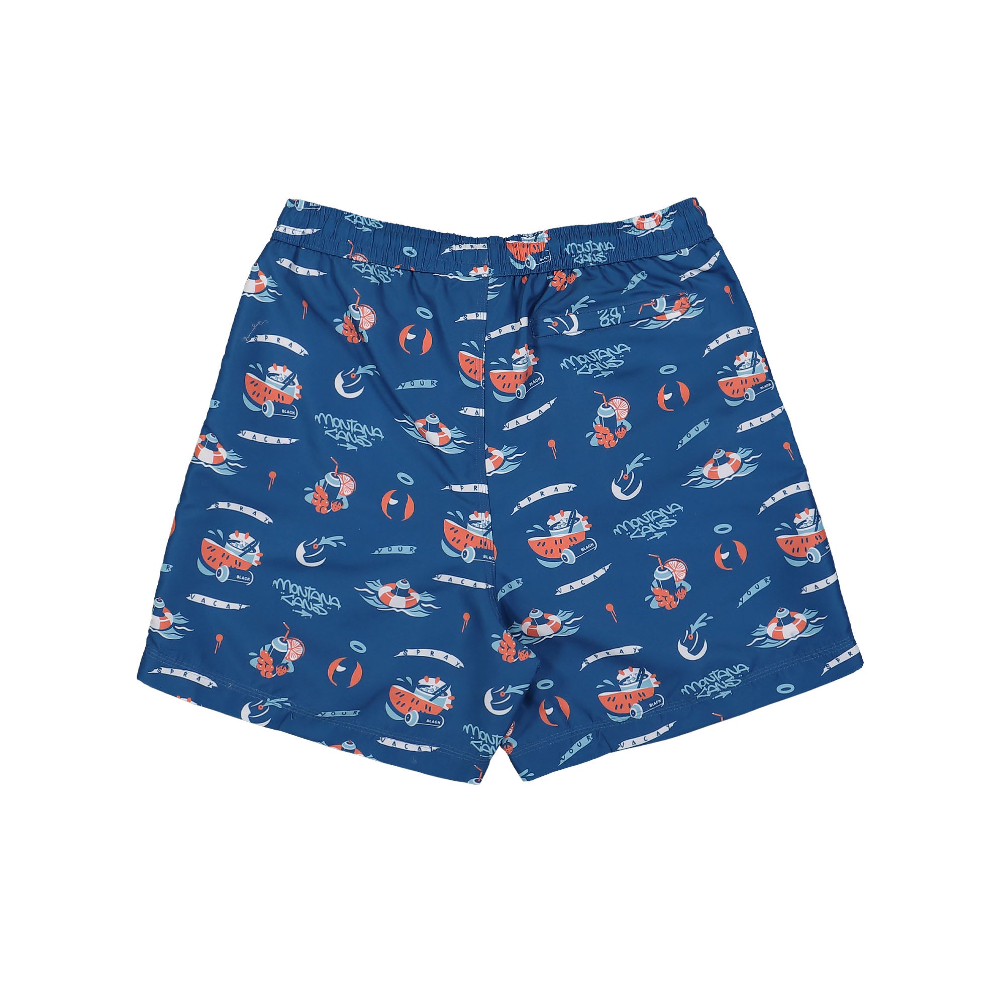 Montana Swim Short Spray Vacay By Gospel Blue Swimwear Material | Overkill