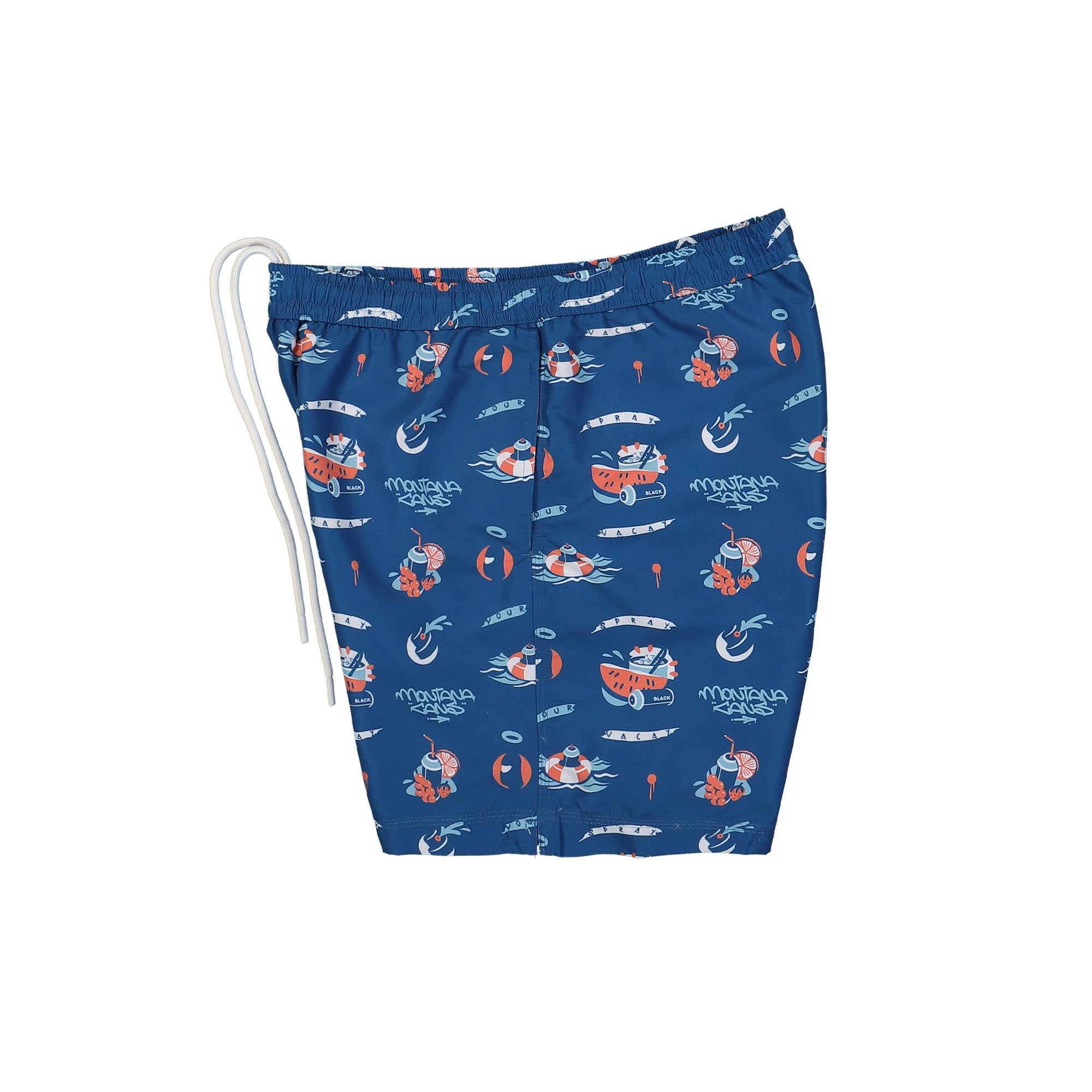 Montana Swim Short Spray Vacay By Gospel Blue Swimwear Close-up | Overkill