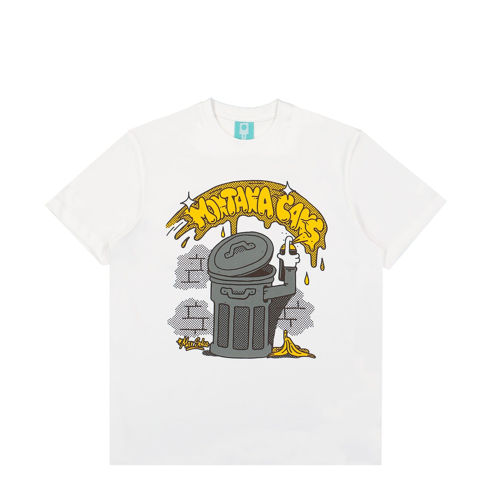 Montana Trash Can By Max Solca T-Shirt White T-Shirts 10103X-WHT | Overkill