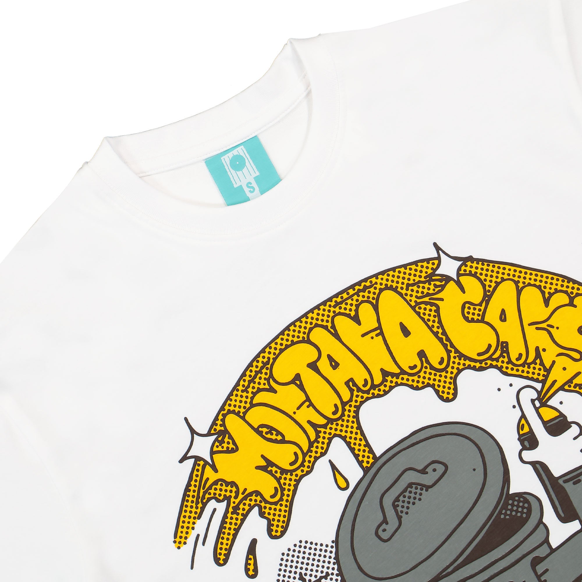 Montana Trash Can By Max Solca T-Shirt White T-Shirts Close-up | Overkill