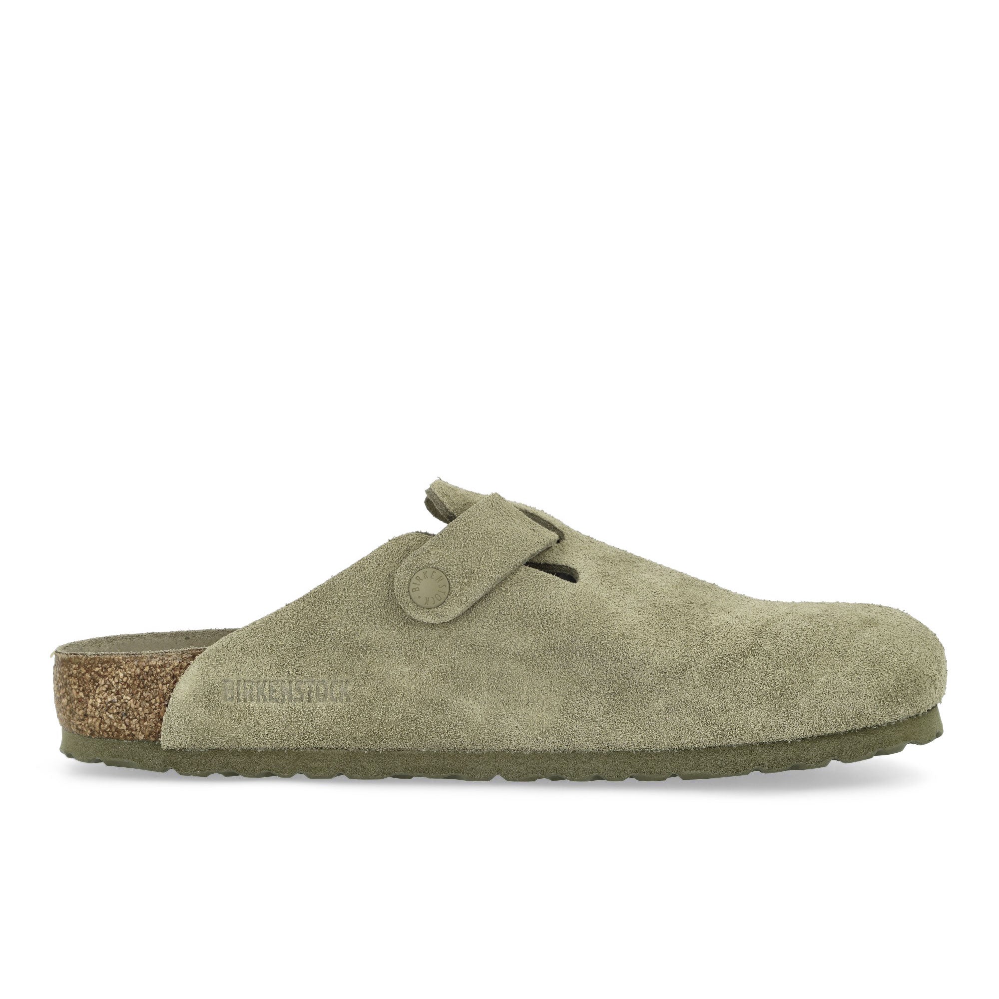 Birkenstock Boston BS Faded Khaki Slides, Sandals & Slippers Silhouette | Overkill