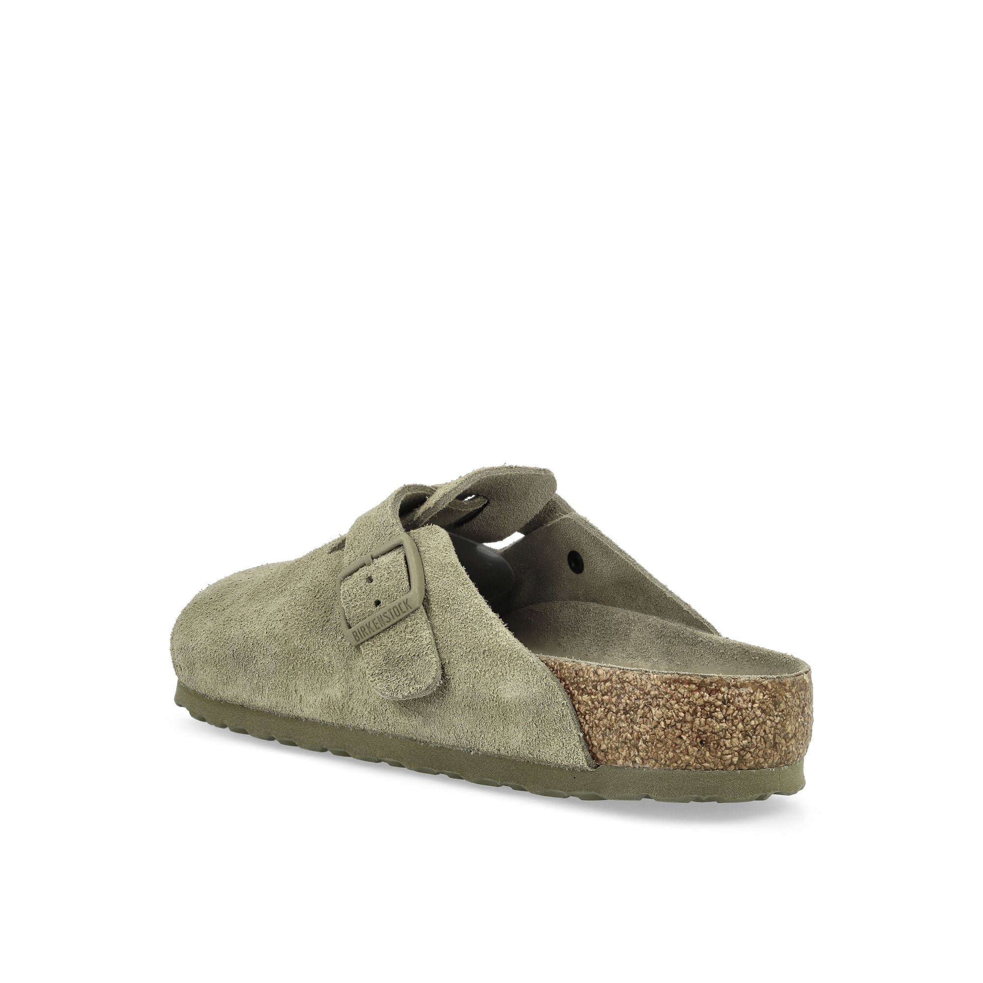Birkenstock Boston BS Faded Khaki Slides, Sandals & Slippers Material | Overkill
