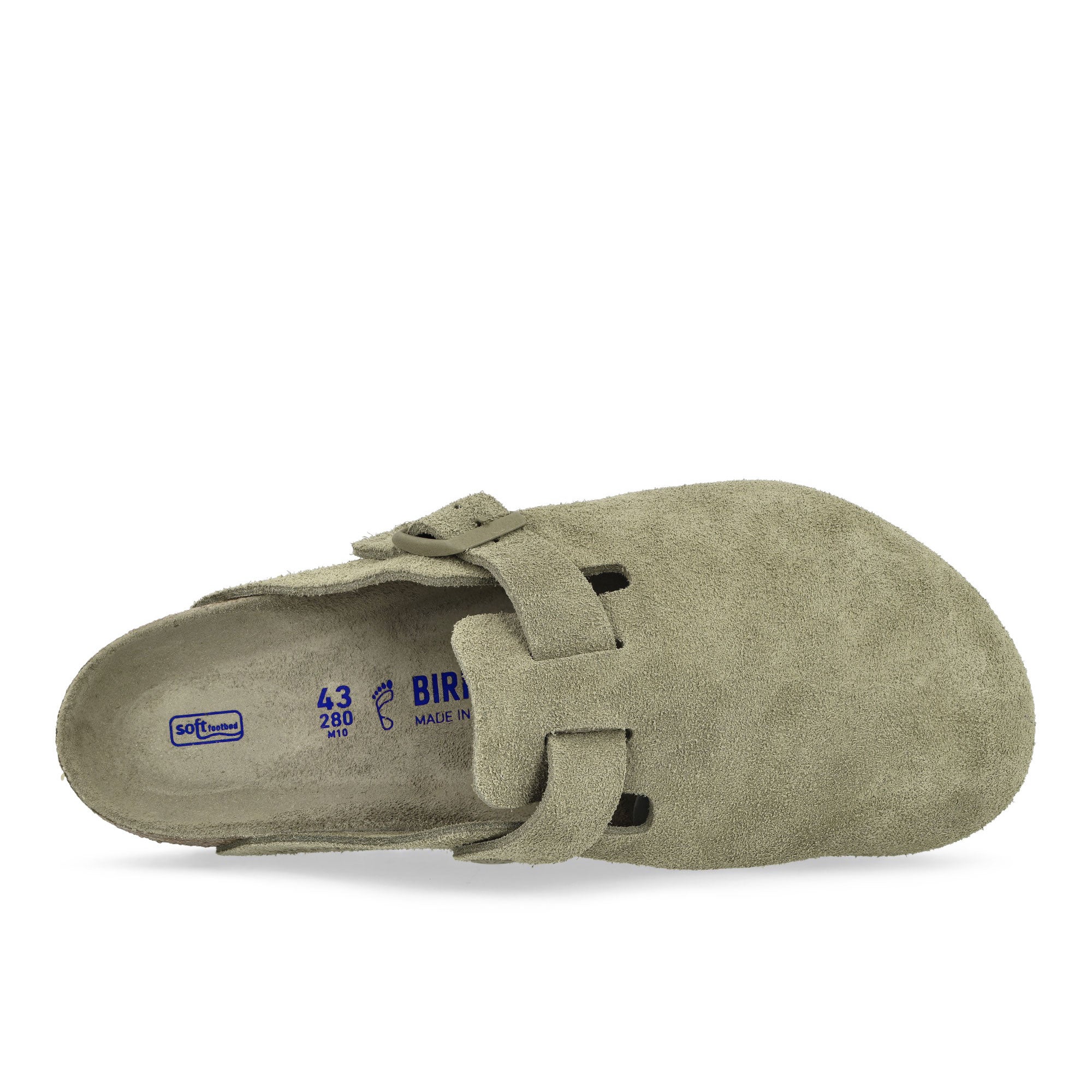 Birkenstock Boston BS Faded Khaki Slides, Sandals & Slippers Detailfoto | Overkill