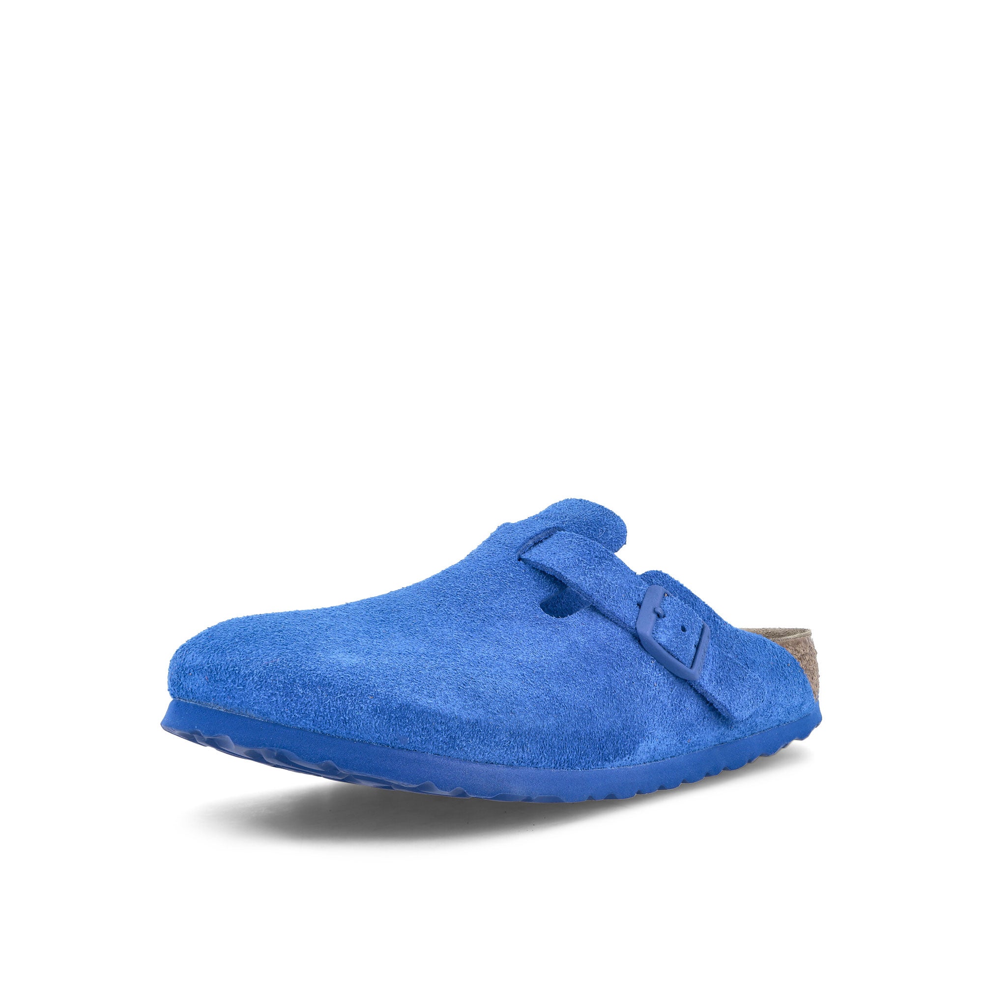 Birkenstock Boston Ultra Blue Slides, Sandals & Slippers Close Up | Overkill